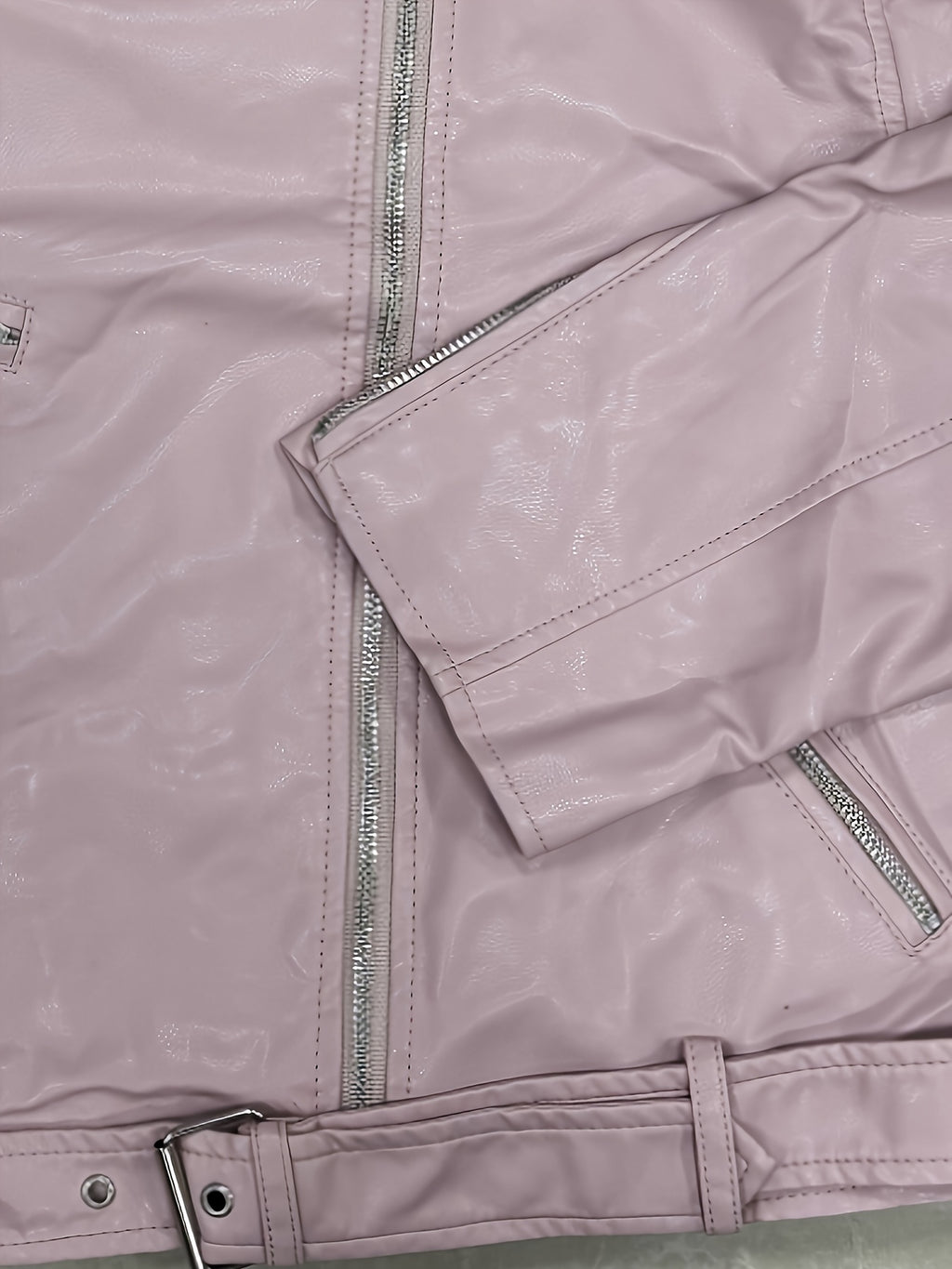Faux Leather Moto Jacket with a Refined Everyday Fit with Faux Leather Finish