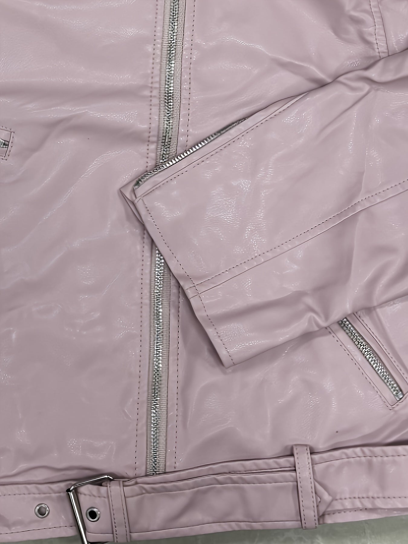 Faux Leather Moto Jacket with a Refined Everyday Fit with Faux Leather Finish