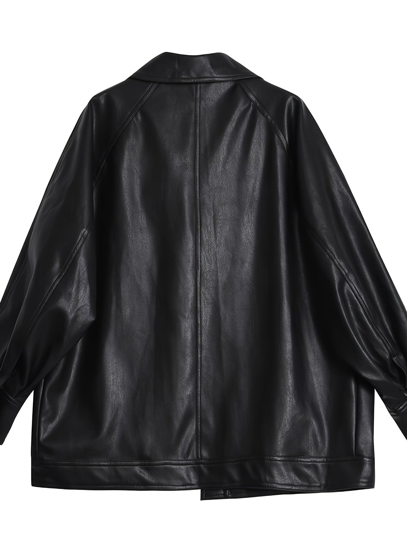 Faux Leather Jacket with a Refined Everyday Fit with Faux Leather Finish