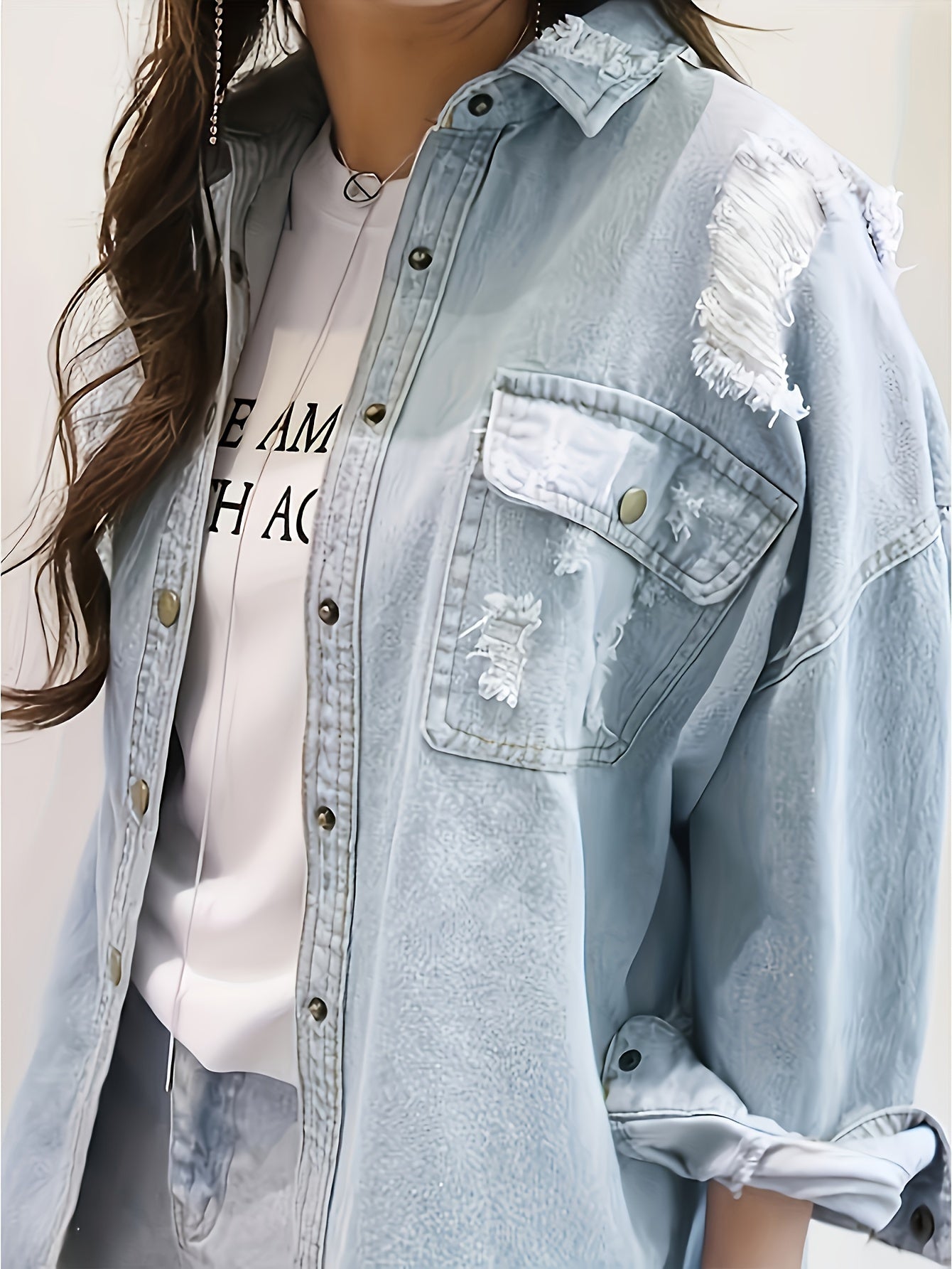 Denim Jacket with a Refined Everyday Fit with Denim Look