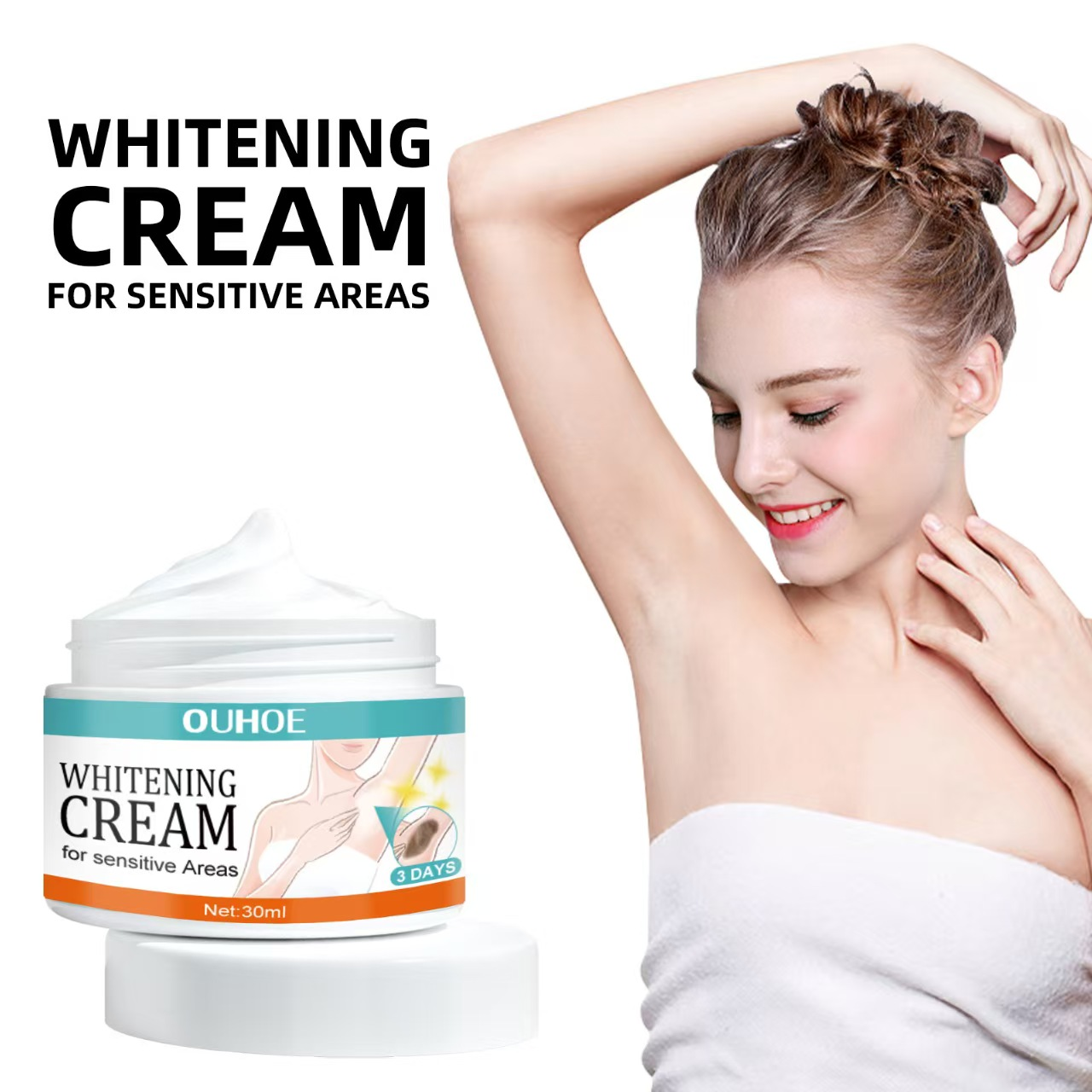 Brightening Cream for Sensitive Underarm & Intimate Areas | Dark Spot Corrector for Uneven Skin Tone, Post-Shaving Discoloration & Sensitive Skin