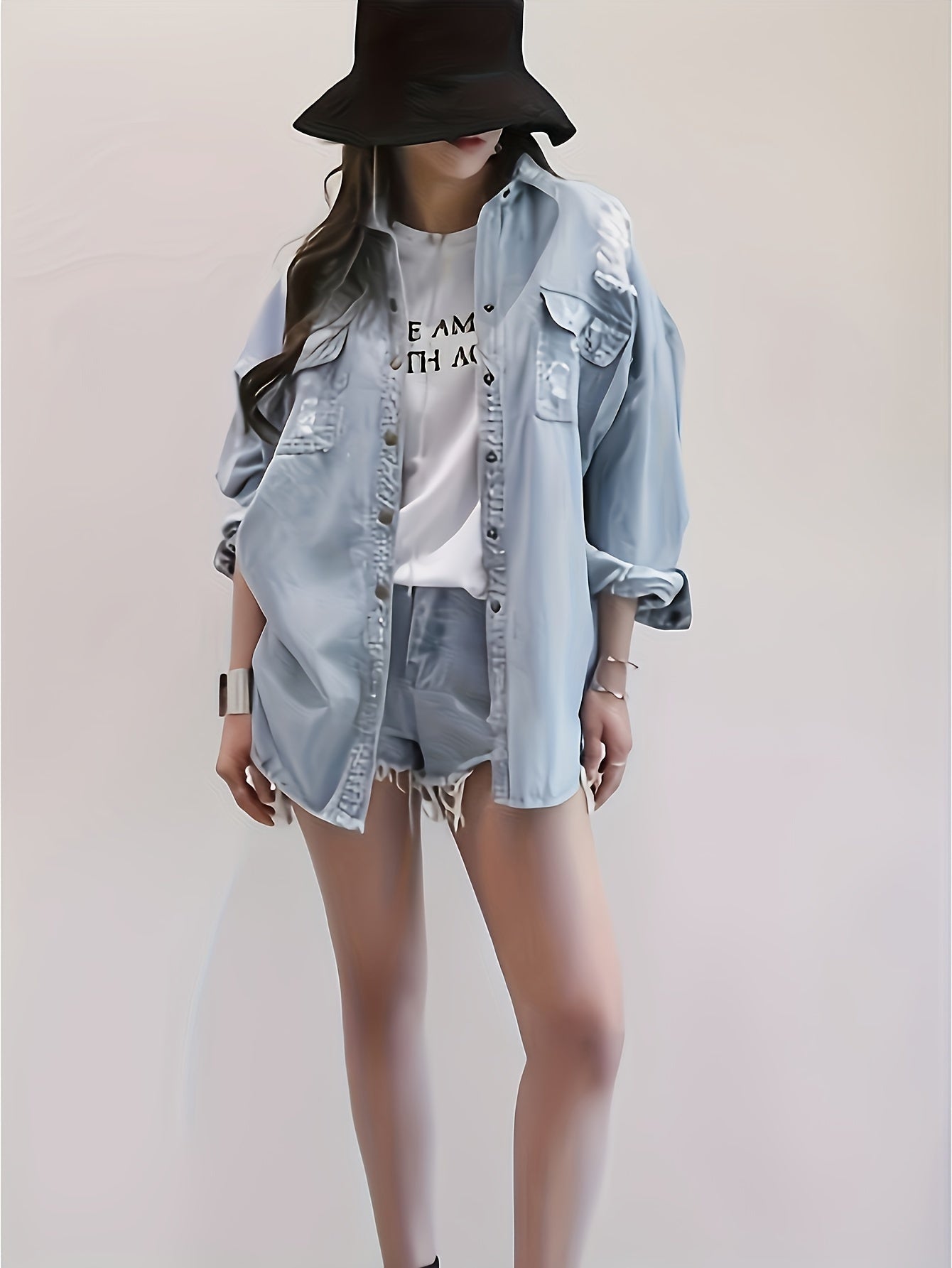 Denim Jacket with a Refined Everyday Fit with Denim Look