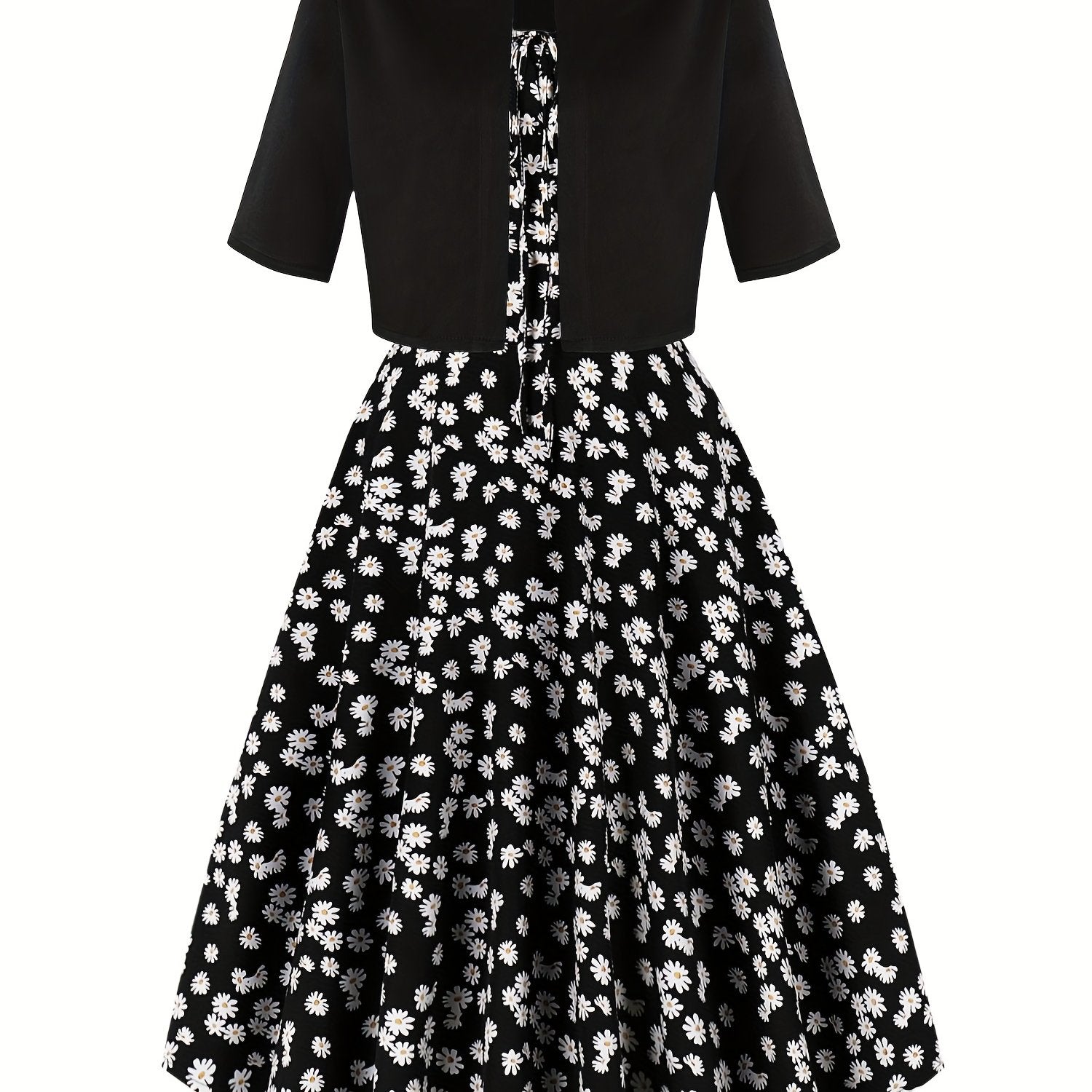 Floral Midi Dress for Polished Boutique Outfits with Floral Print