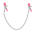 Adjustable Nipple Clamps with Connecting Chain | Pink Soft-Tip Intimate Clamps for Customizable Comfort & Versatile Play