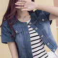 Boutique Cropped Denim Jacket for Easy Styling with Denim Look
