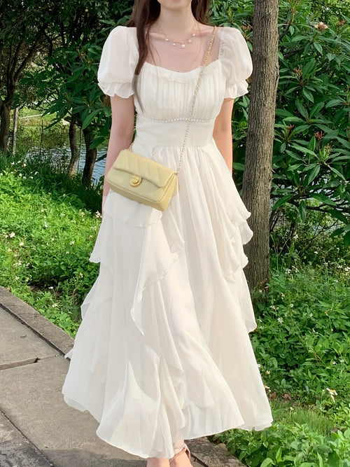 A-Line Dress with a Refined Everyday Fit with Ruffled Detail