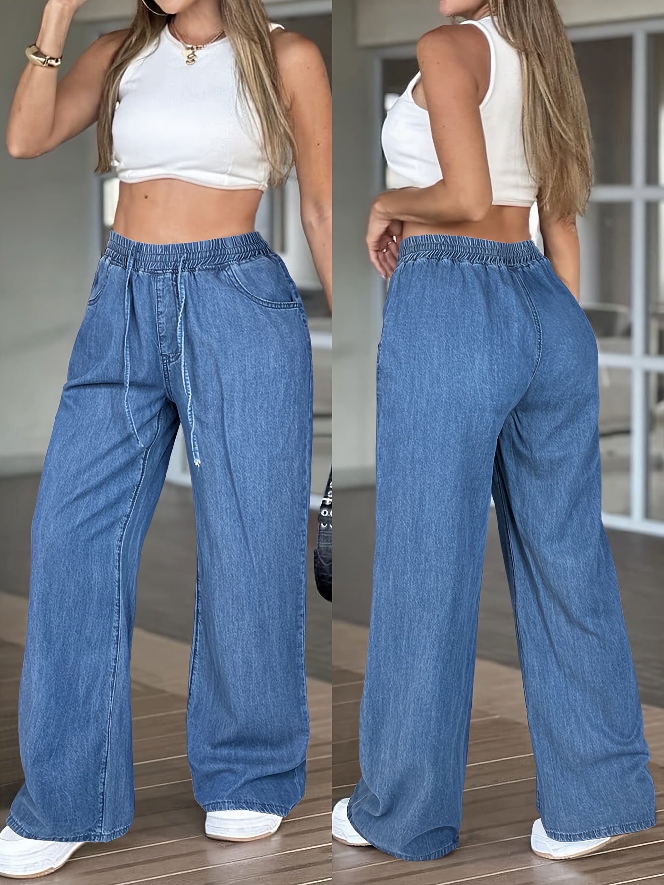 Straight-Leg Jeans for Polished Boutique Outfits with Denim Look