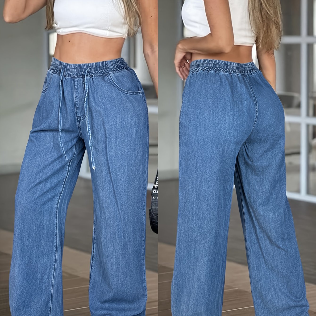 Straight-Leg Jeans for Polished Boutique Outfits with Denim Look