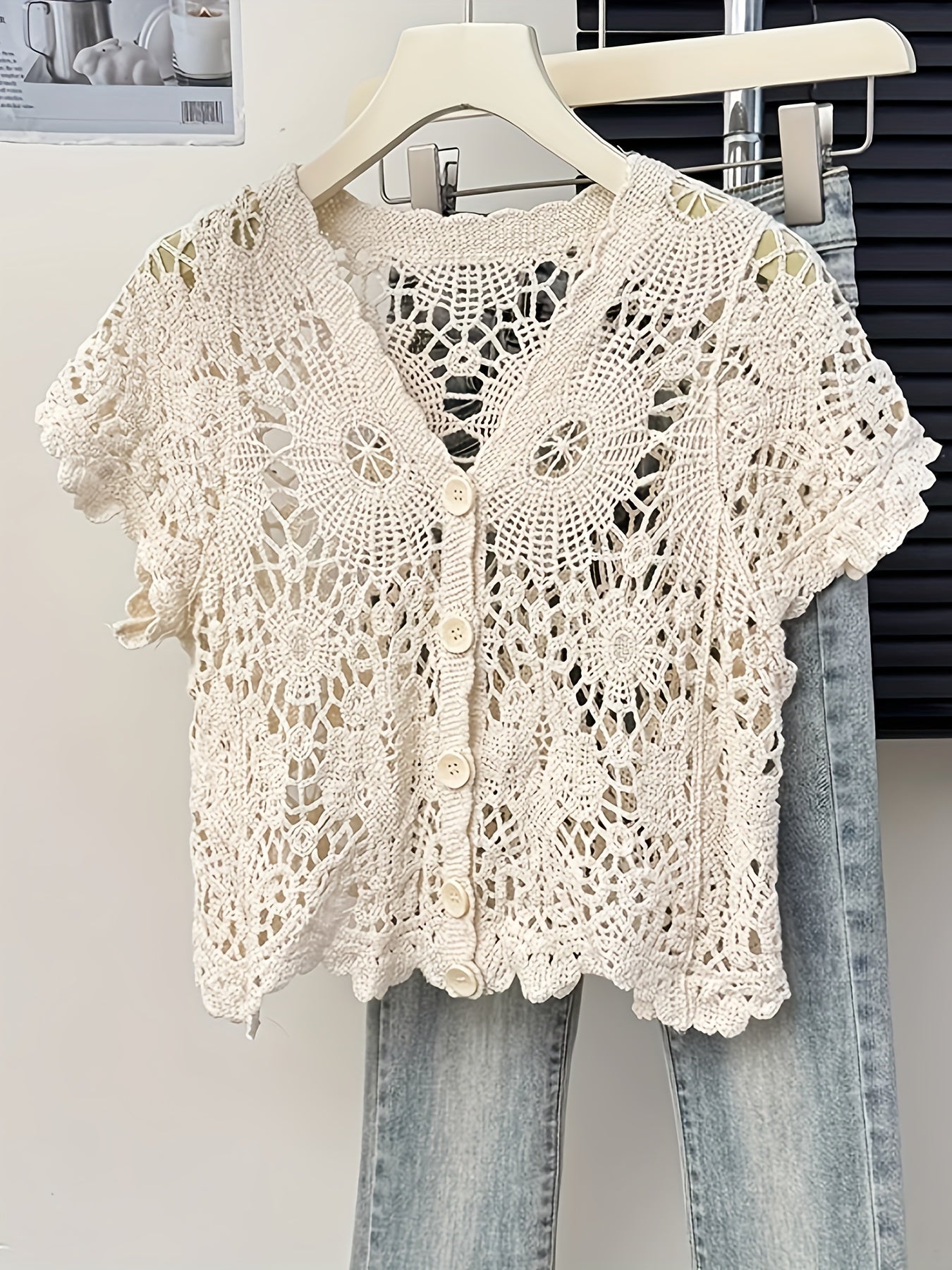 Boutique Button Front Vest for Easy Styling with V-Neckline