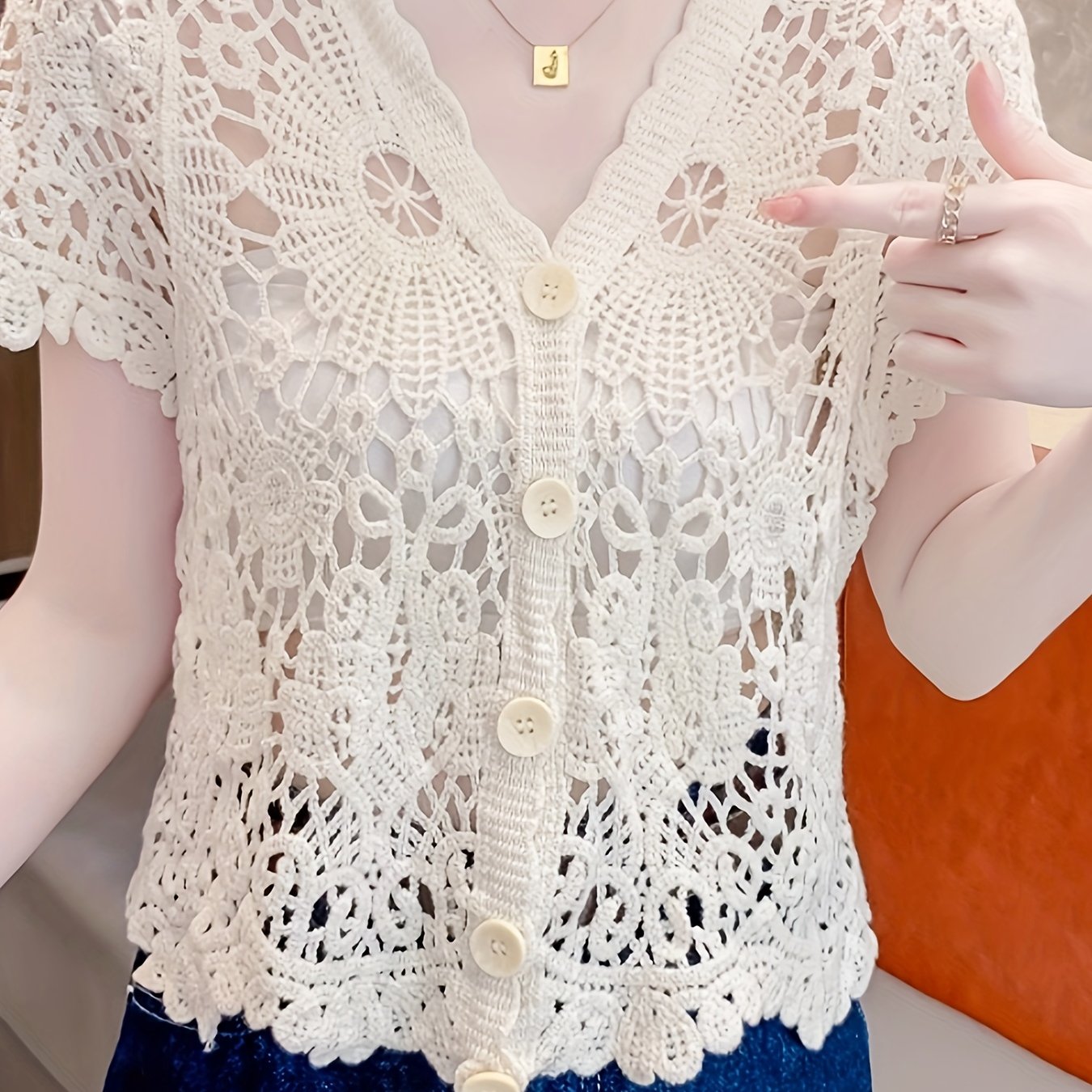 Boutique Button Front Vest for Easy Styling with V-Neckline
