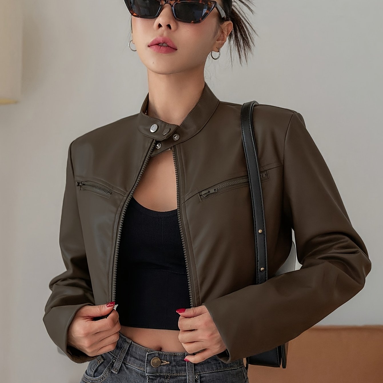 Faux Leather Jacket for Polished Boutique Outfits with Easy Styling