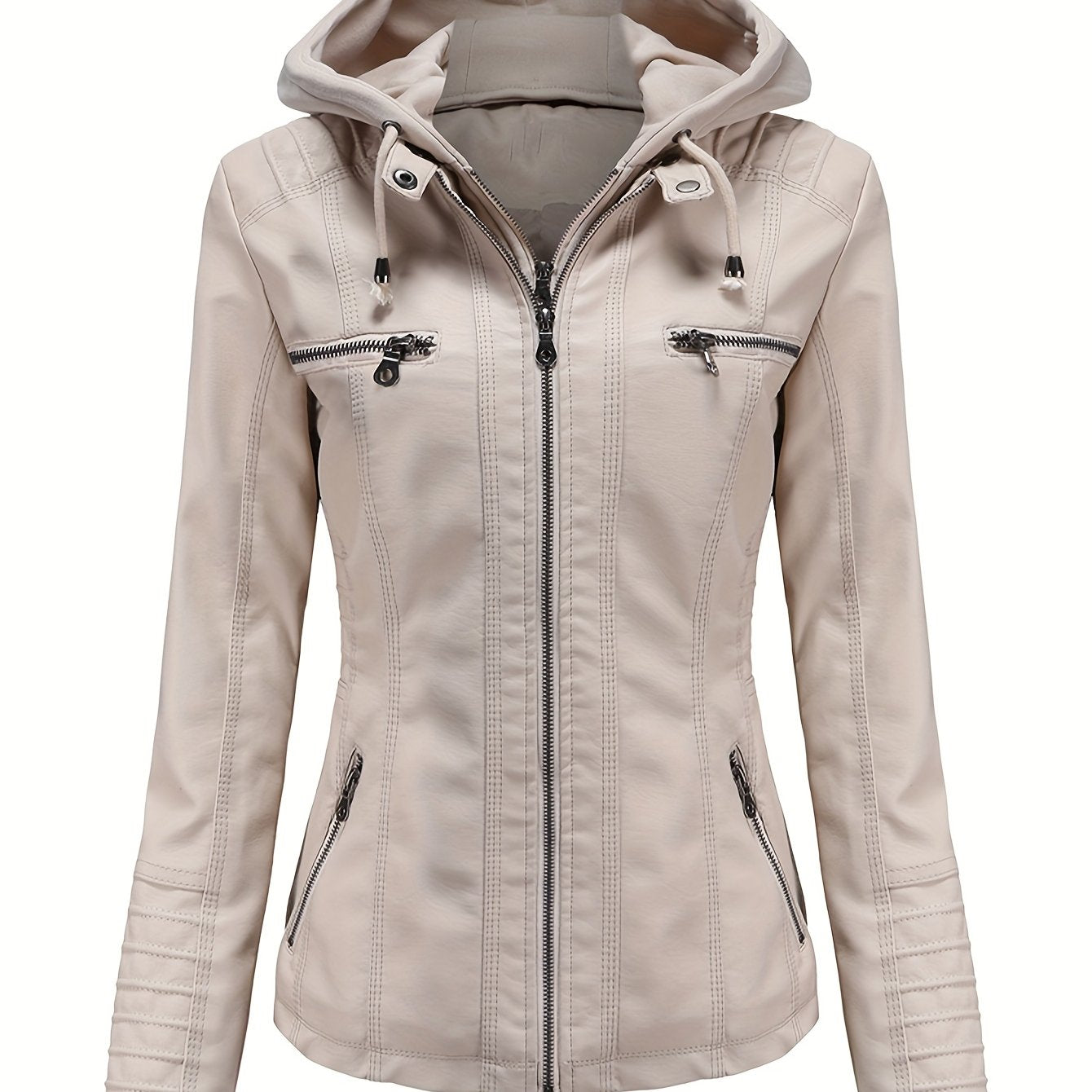 Boutique Faux Leather Jacket for Easy Styling with Faux Leather Finish
