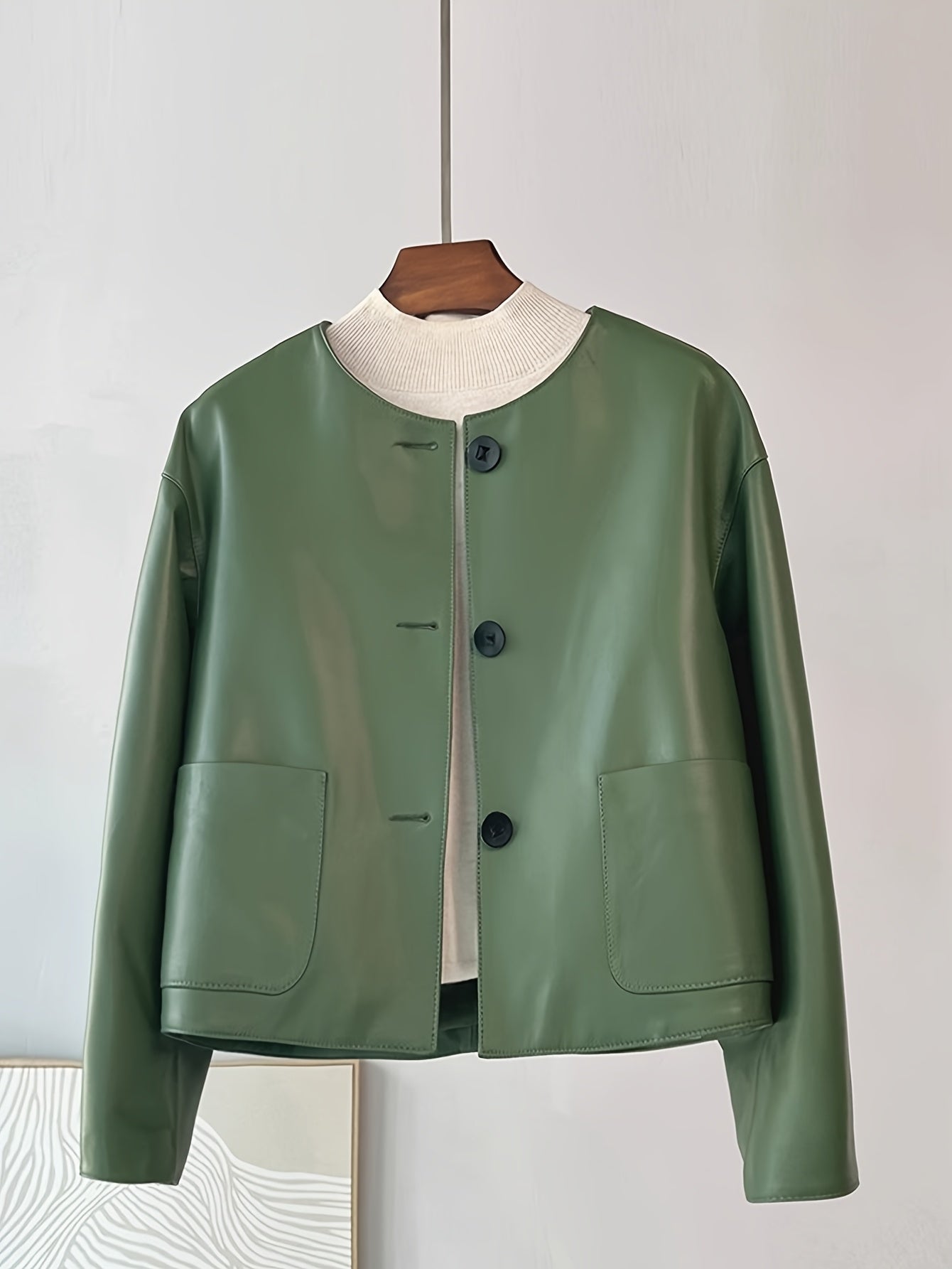 Modern Faux Leather Jacket for Fresh Wardrobe Looks with Faux Leather Finish