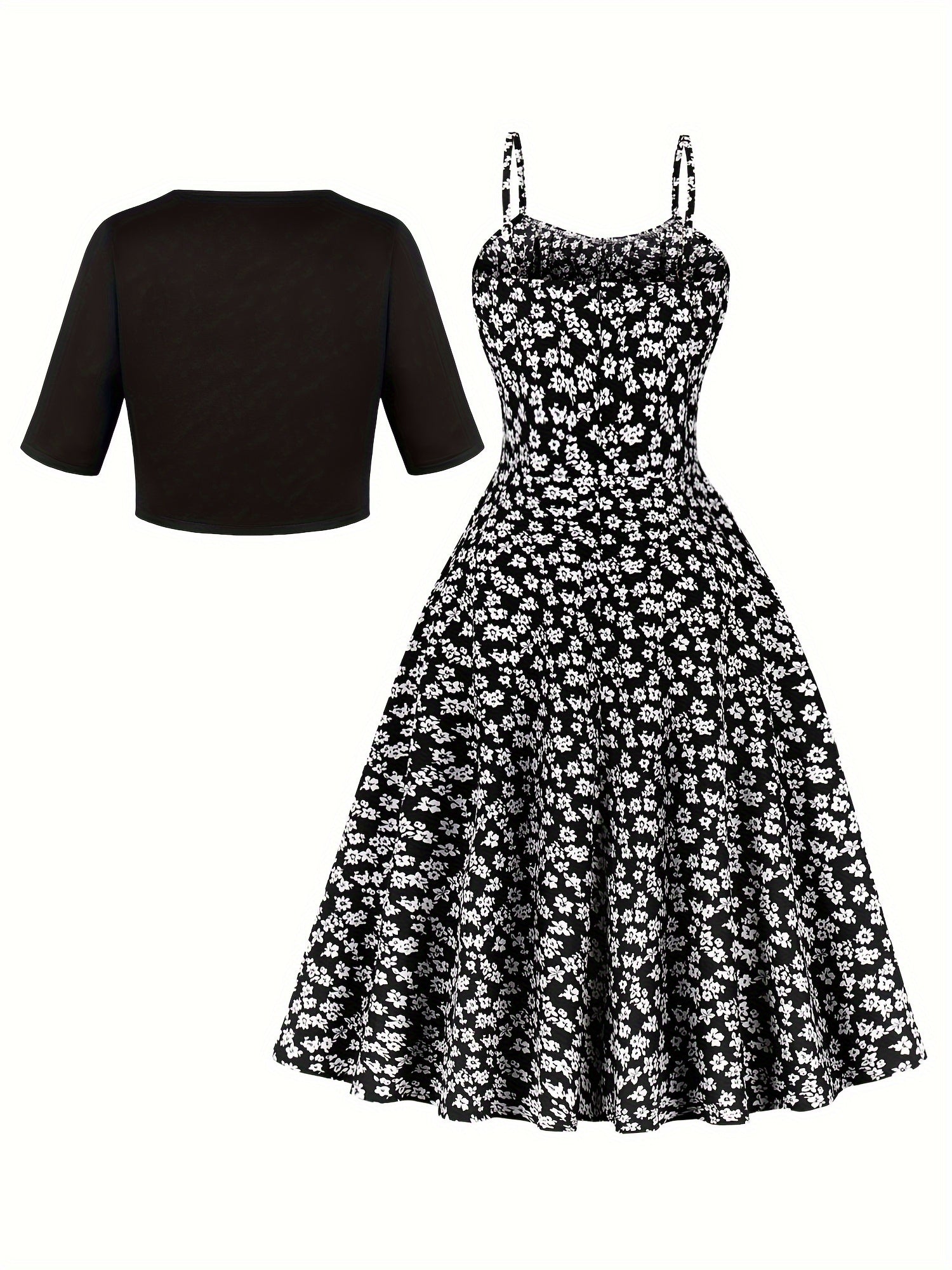 Floral Midi Dress for Polished Boutique Outfits with Floral Print