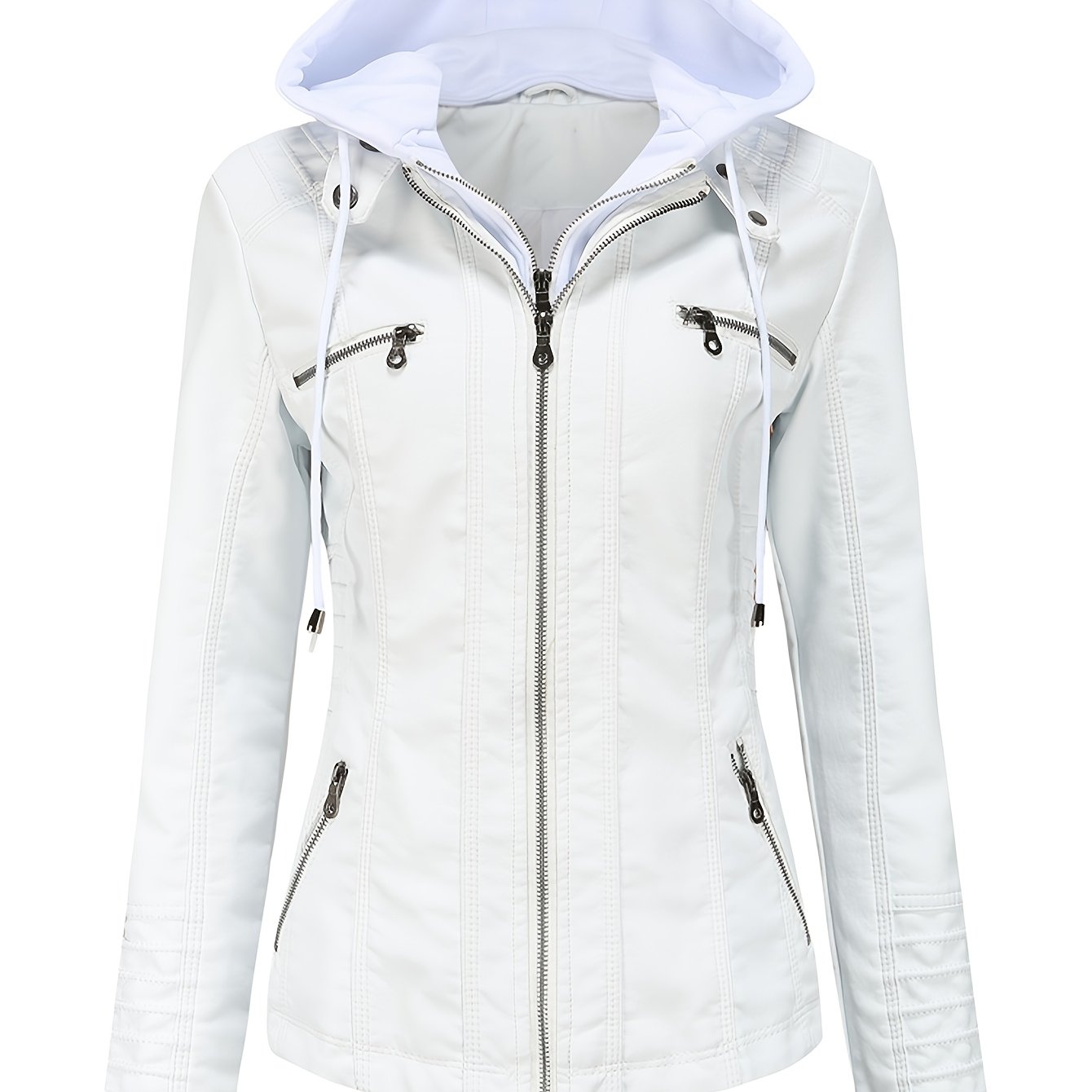 Boutique Faux Leather Jacket for Easy Styling with Faux Leather Finish