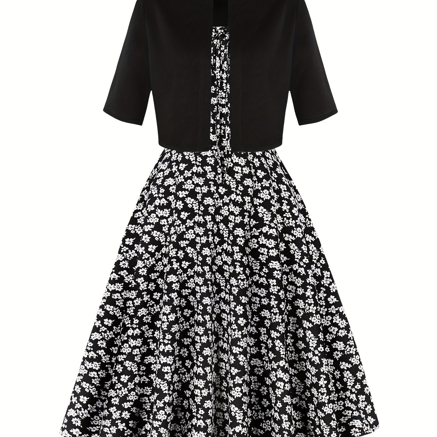 Floral Midi Dress for Polished Boutique Outfits with Floral Print