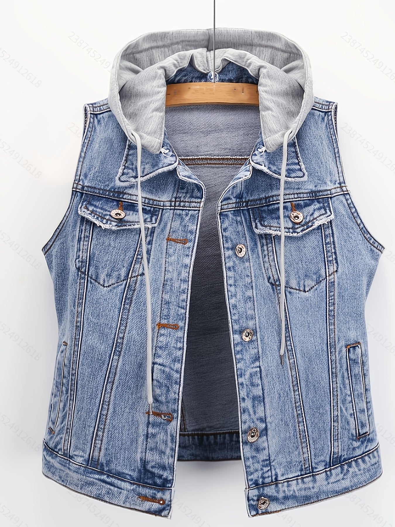 Boutique Hooded Jacket for Easy Styling with Sleeveless Cut