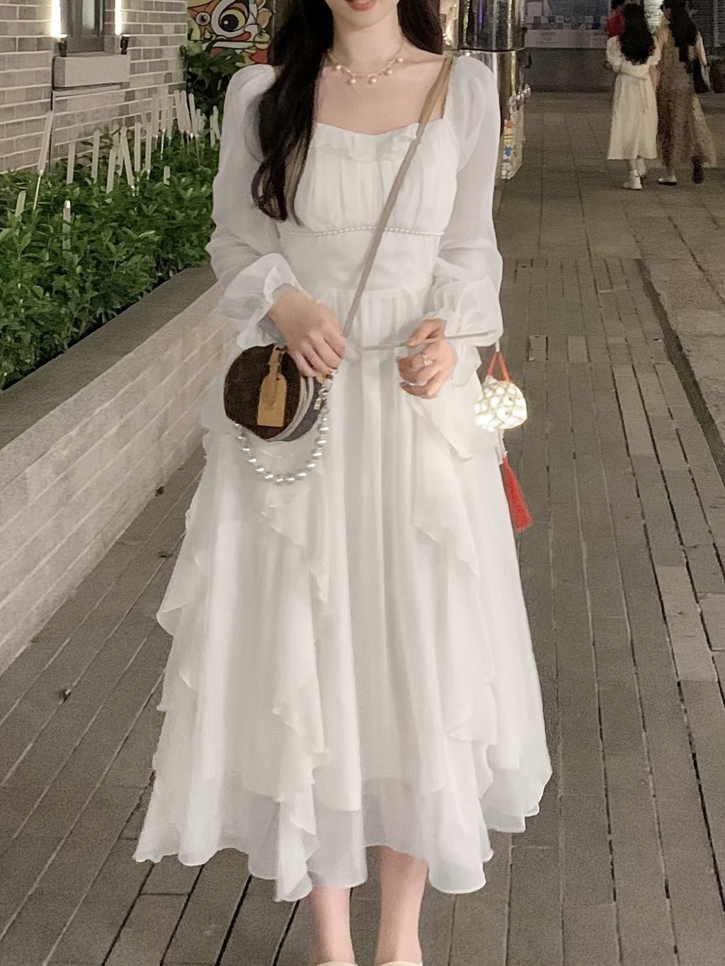 A-Line Dress with a Refined Everyday Fit with Ruffled Detail