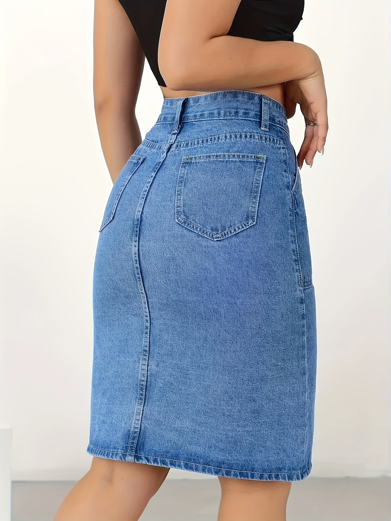 Denim Skirt for Polished Boutique Outfits with Denim Look
