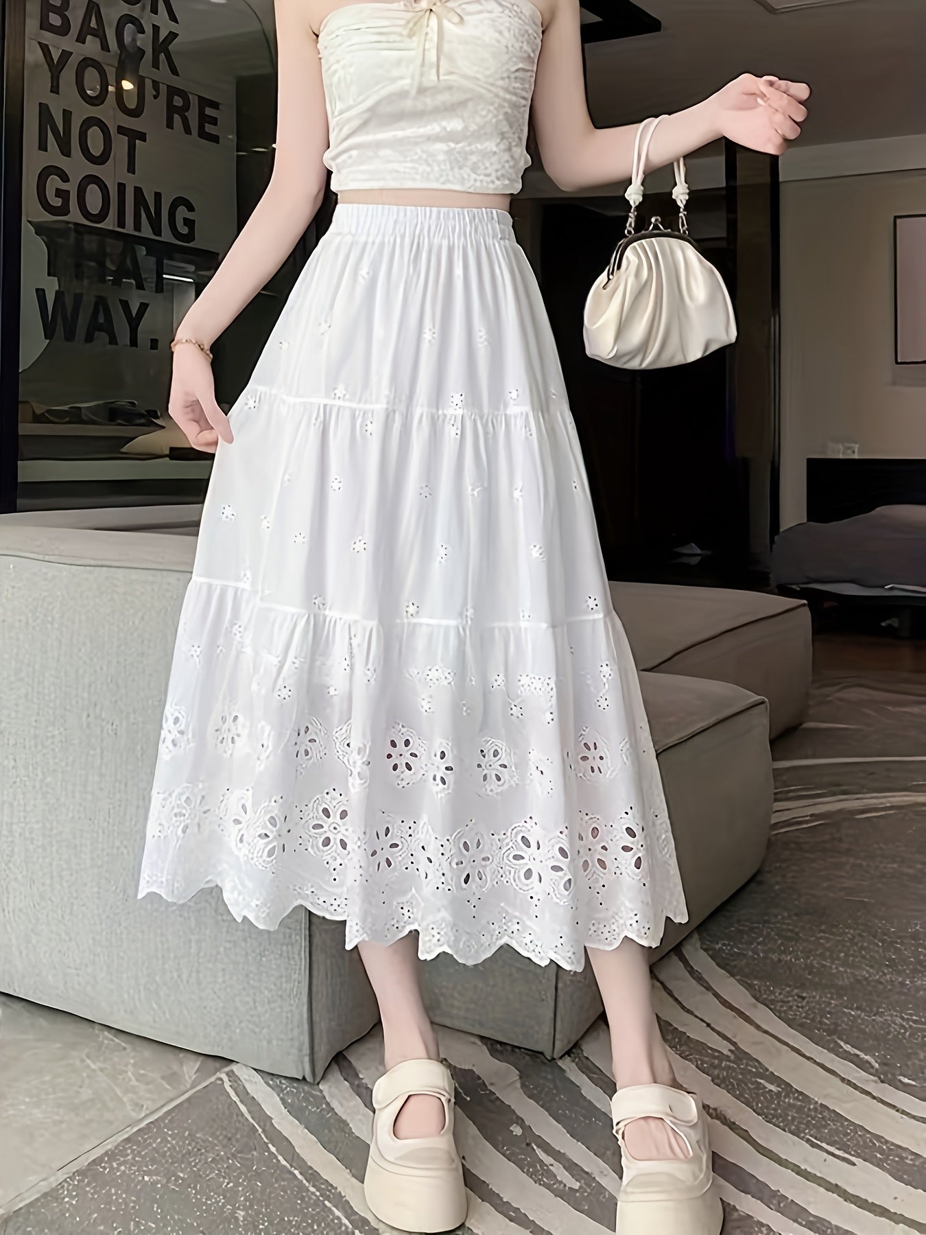 Women’s Skirt for Polished Boutique Outfits with High Waist