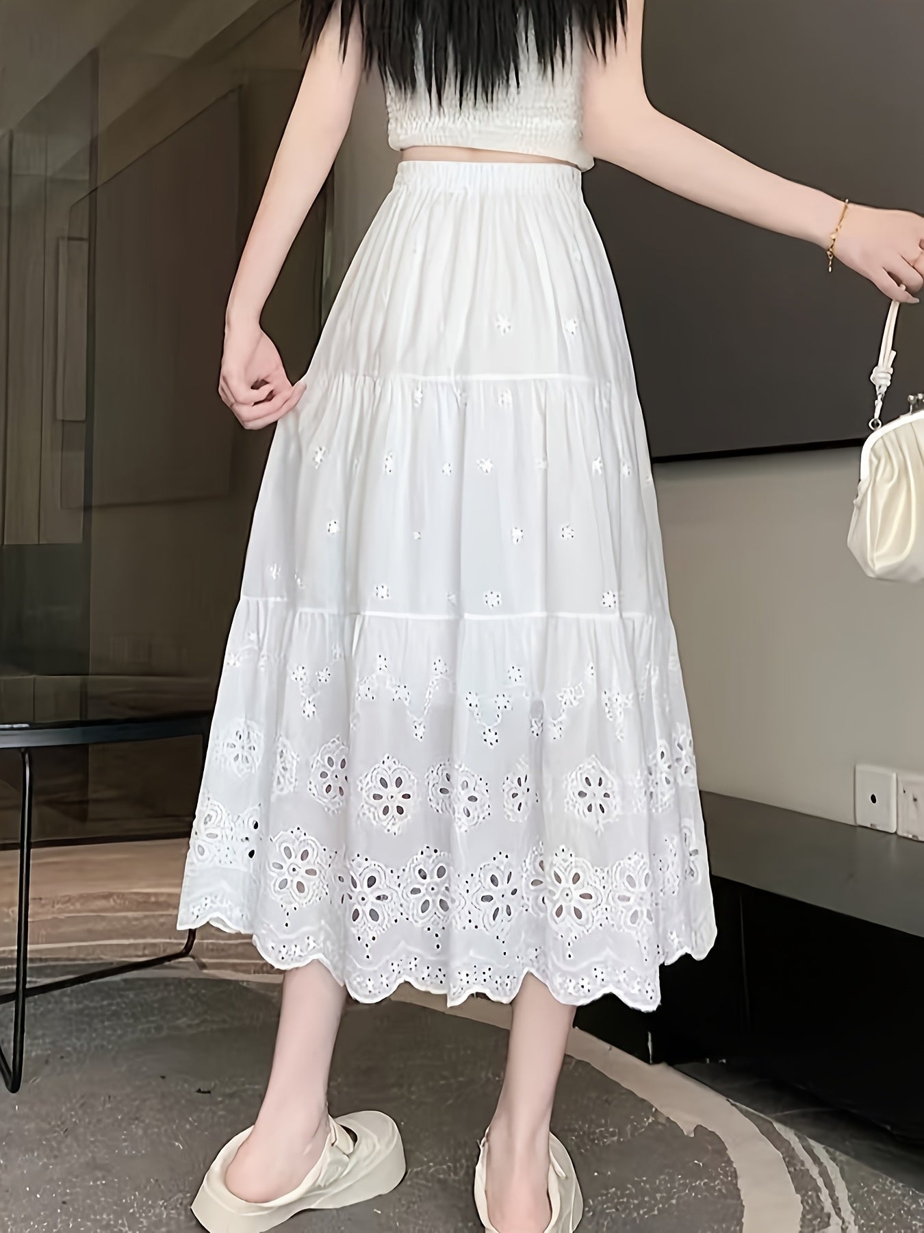 Women’s Skirt for Polished Boutique Outfits with High Waist
