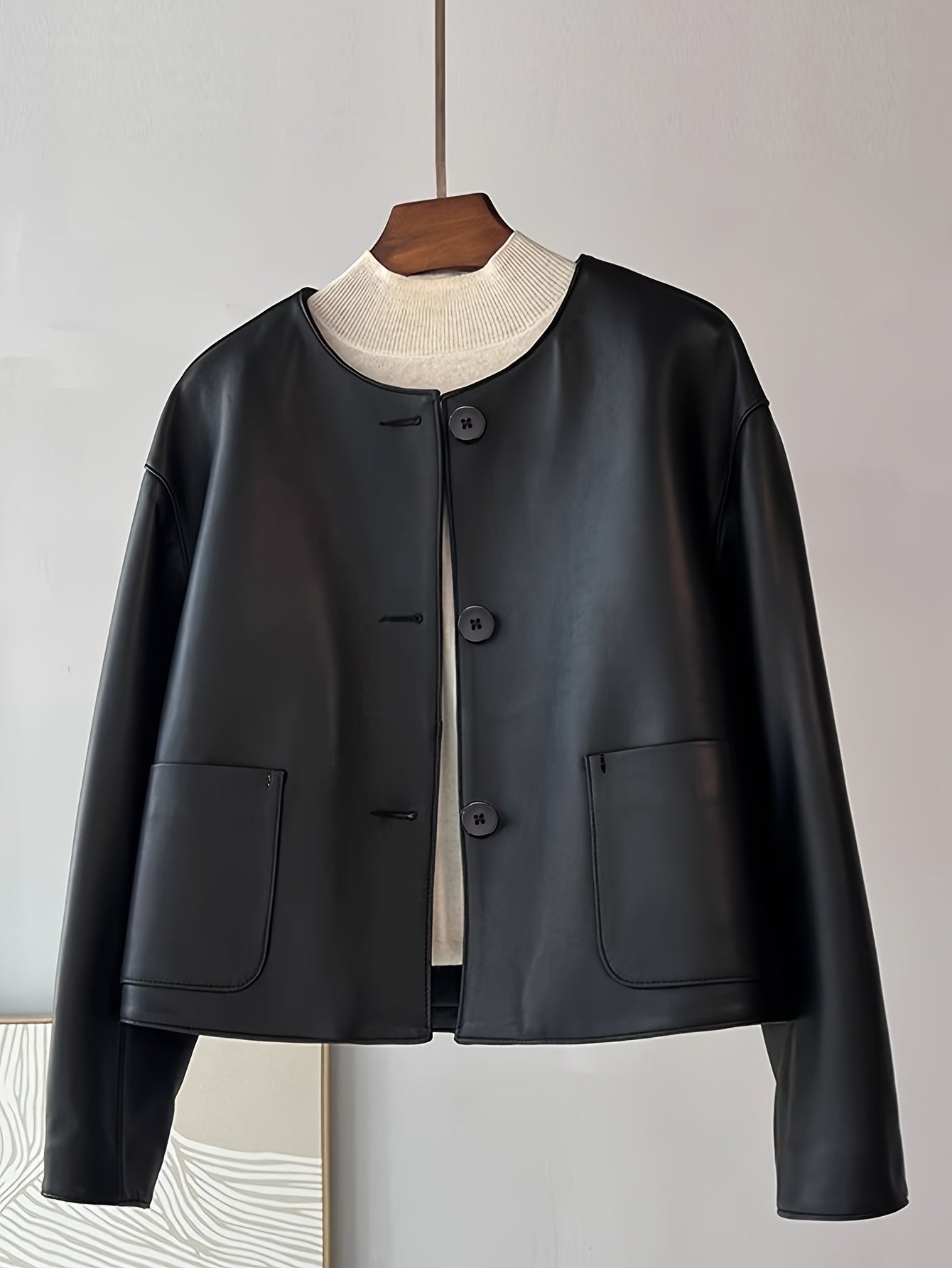 Modern Faux Leather Jacket for Fresh Wardrobe Looks with Faux Leather Finish