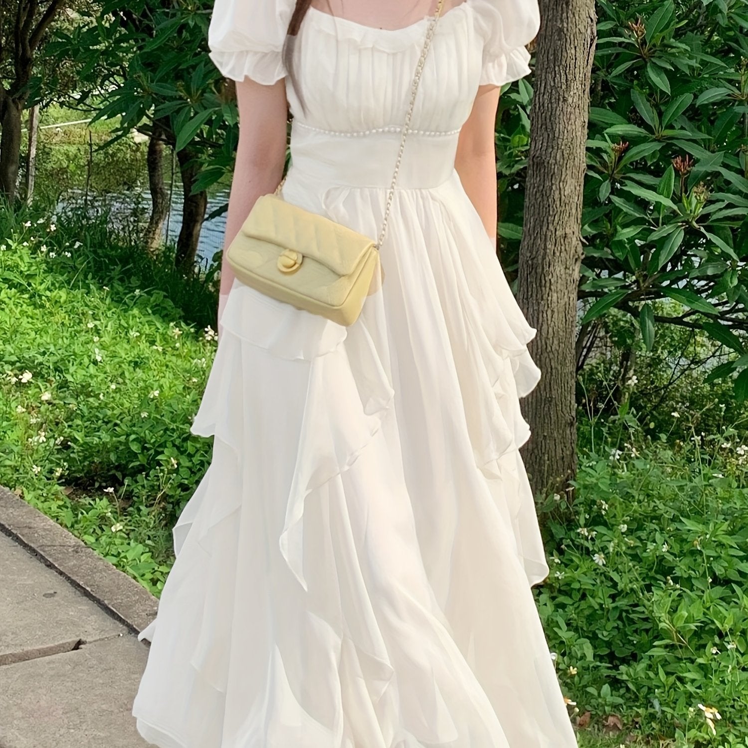 A-Line Dress with a Refined Everyday Fit with Ruffled Detail