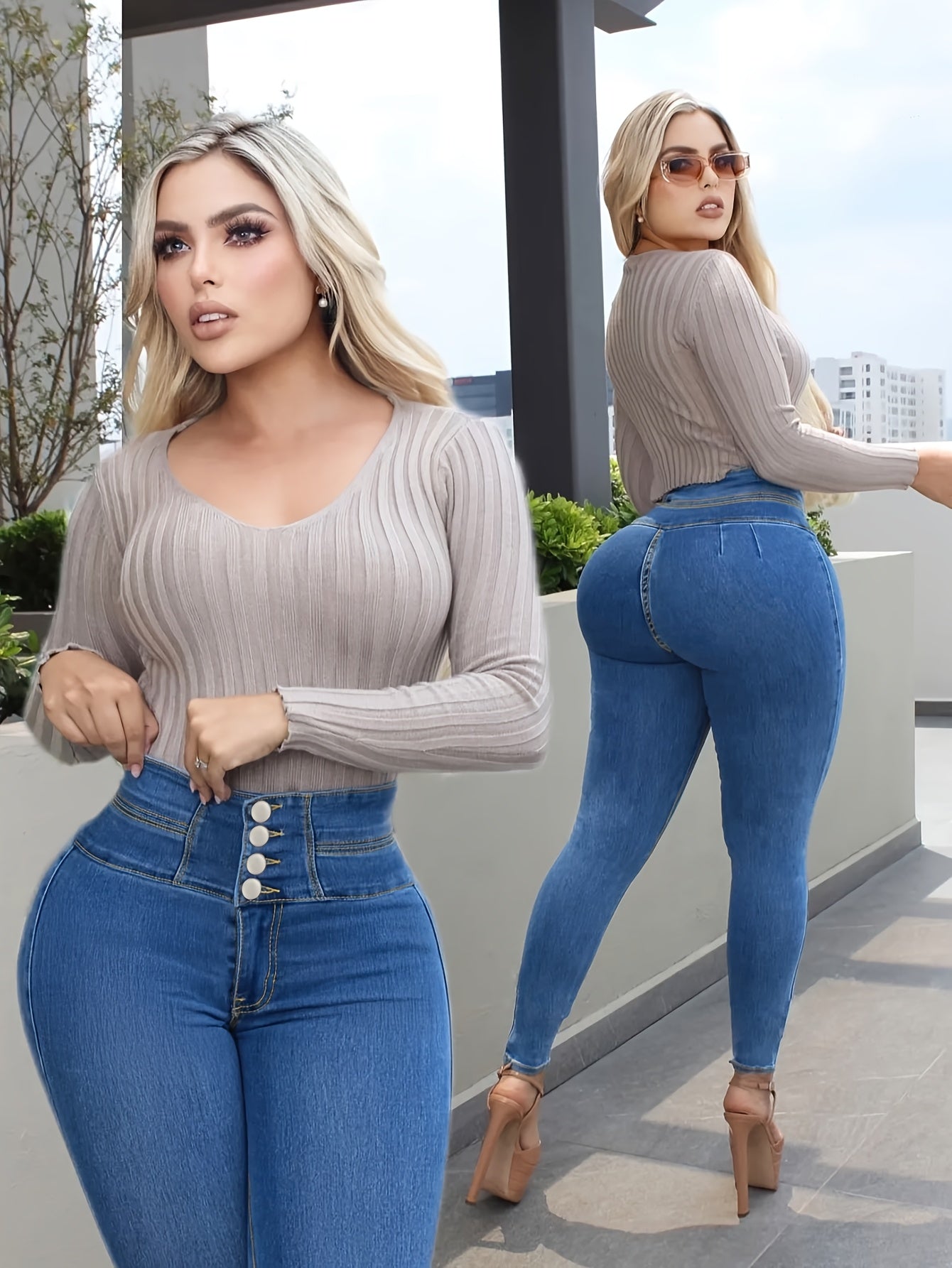 Boutique High-Waist Jeans for Easy Styling with High Waist