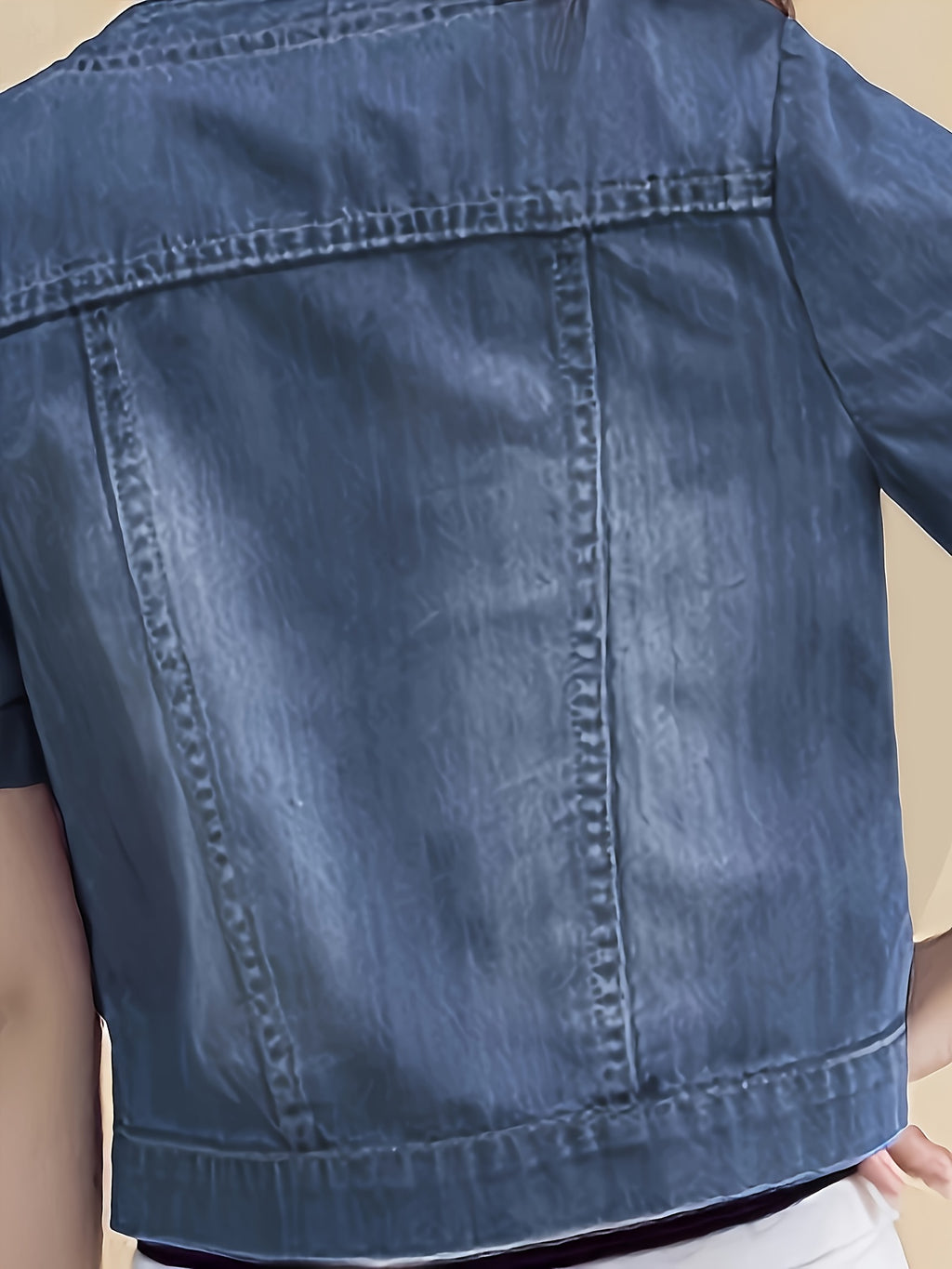 Boutique Cropped Denim Jacket for Easy Styling with Denim Look