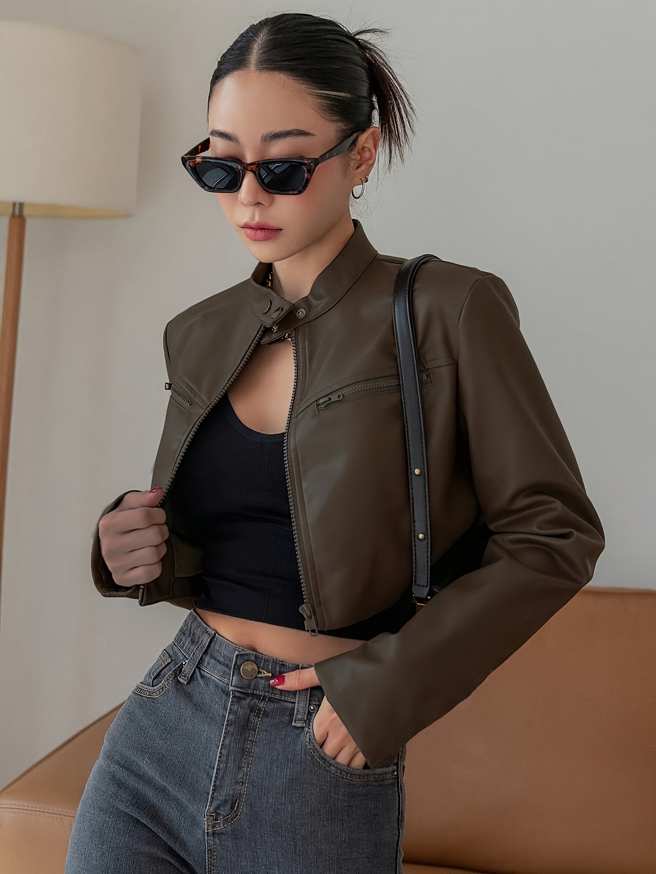 Faux Leather Jacket for Polished Boutique Outfits with Easy Styling