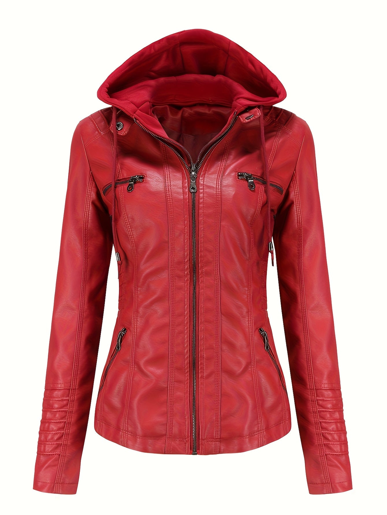 Boutique Faux Leather Jacket for Easy Styling with Faux Leather Finish