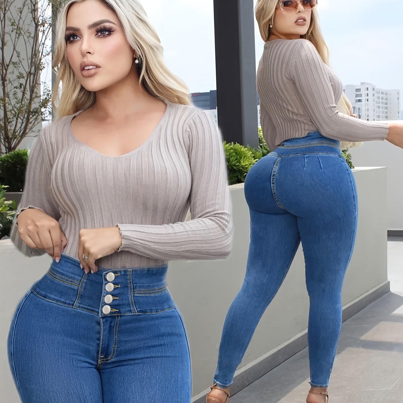 Boutique High-Waist Jeans for Easy Styling with High Waist