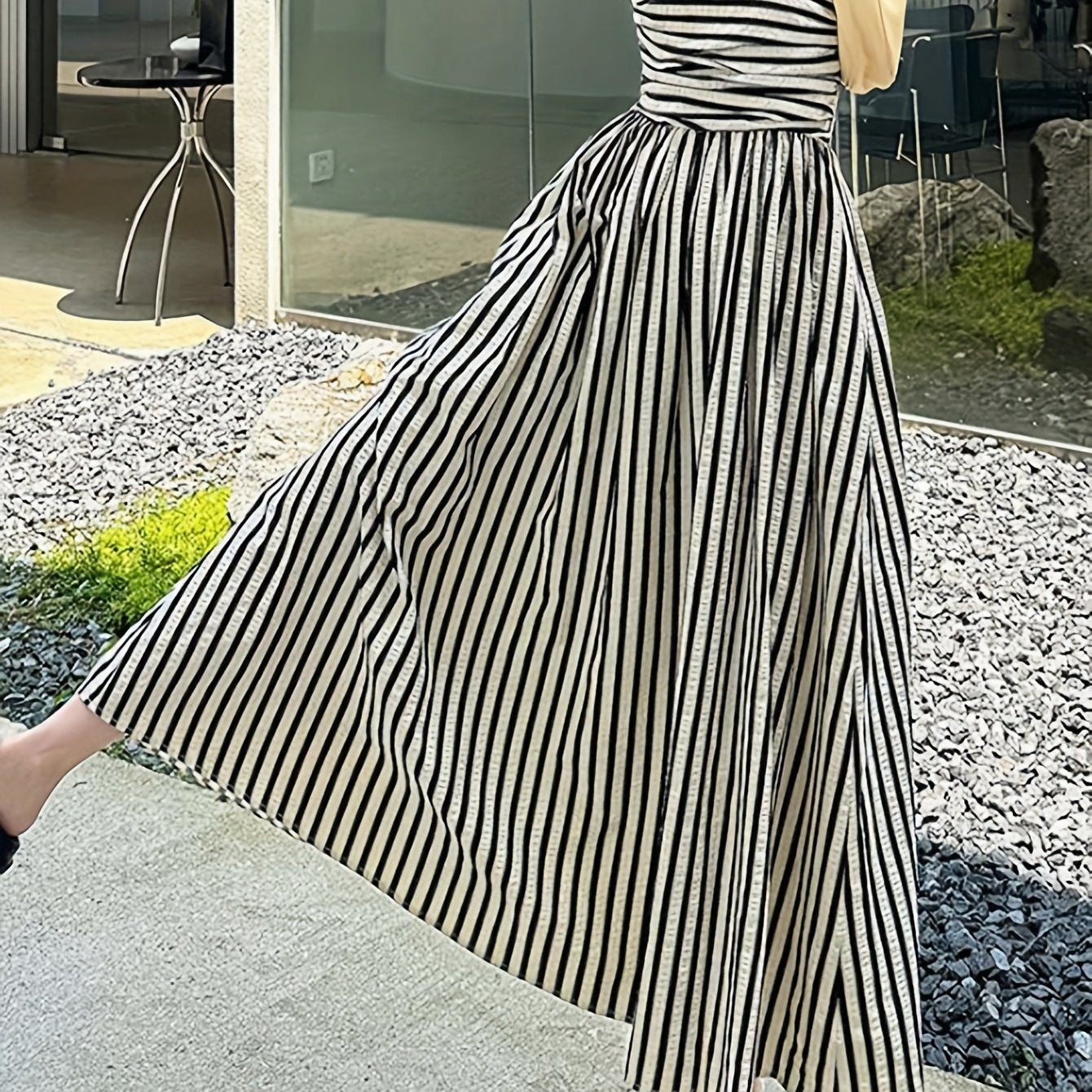 Striped Vacation Dress with a Refined Everyday Fit with Striped Pattern