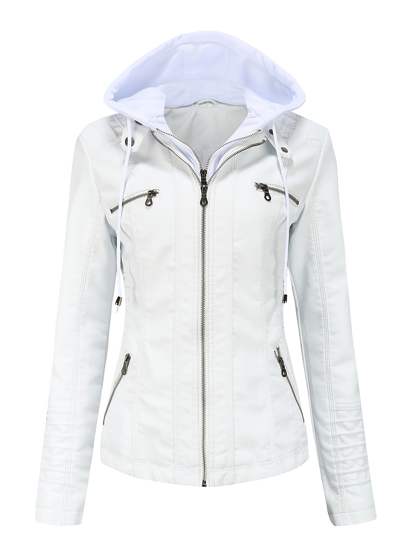 Boutique Faux Leather Jacket for Easy Styling with Faux Leather Finish