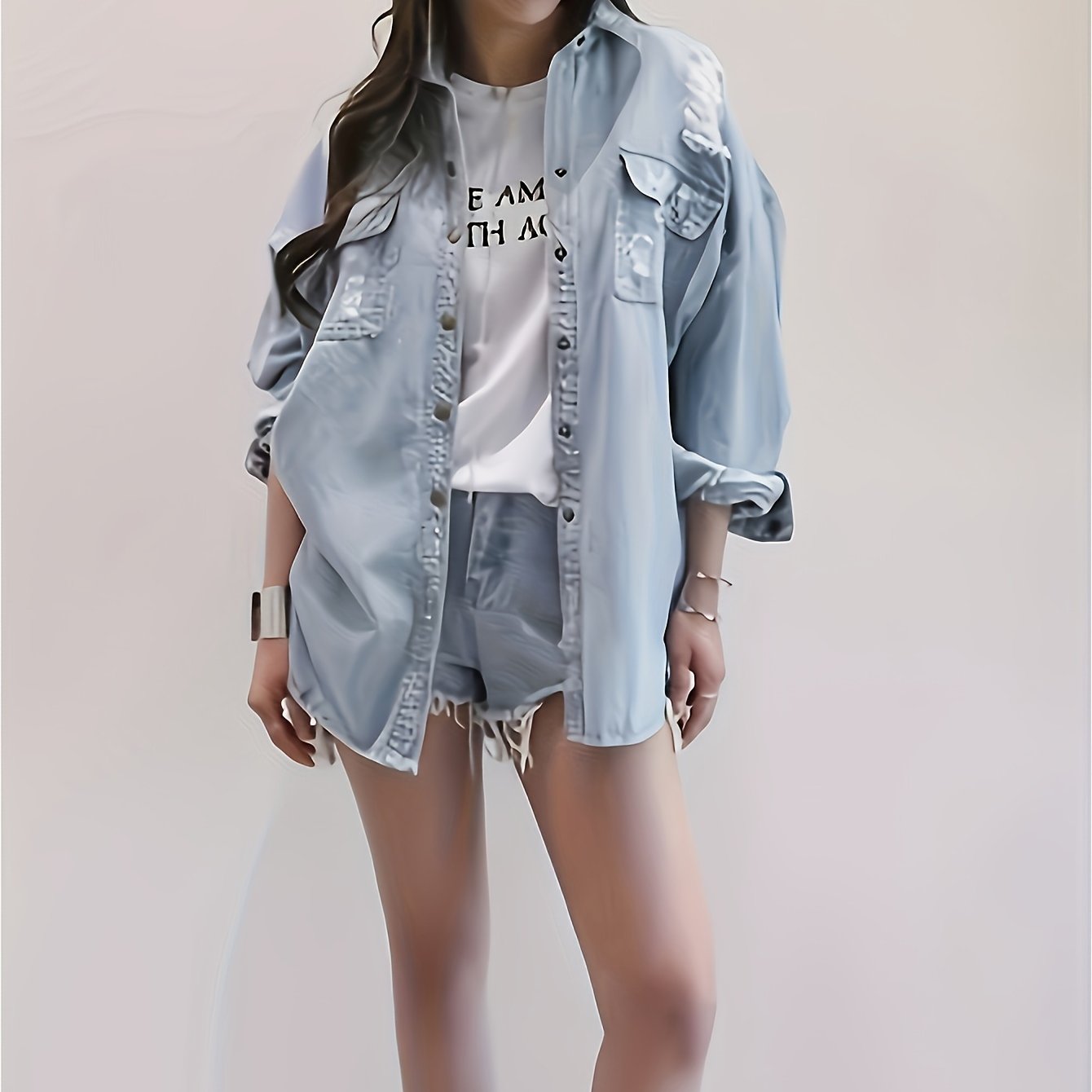 Denim Jacket with a Refined Everyday Fit with Denim Look