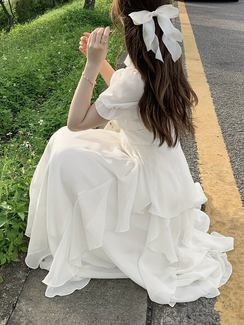 A-Line Dress with a Refined Everyday Fit with Ruffled Detail