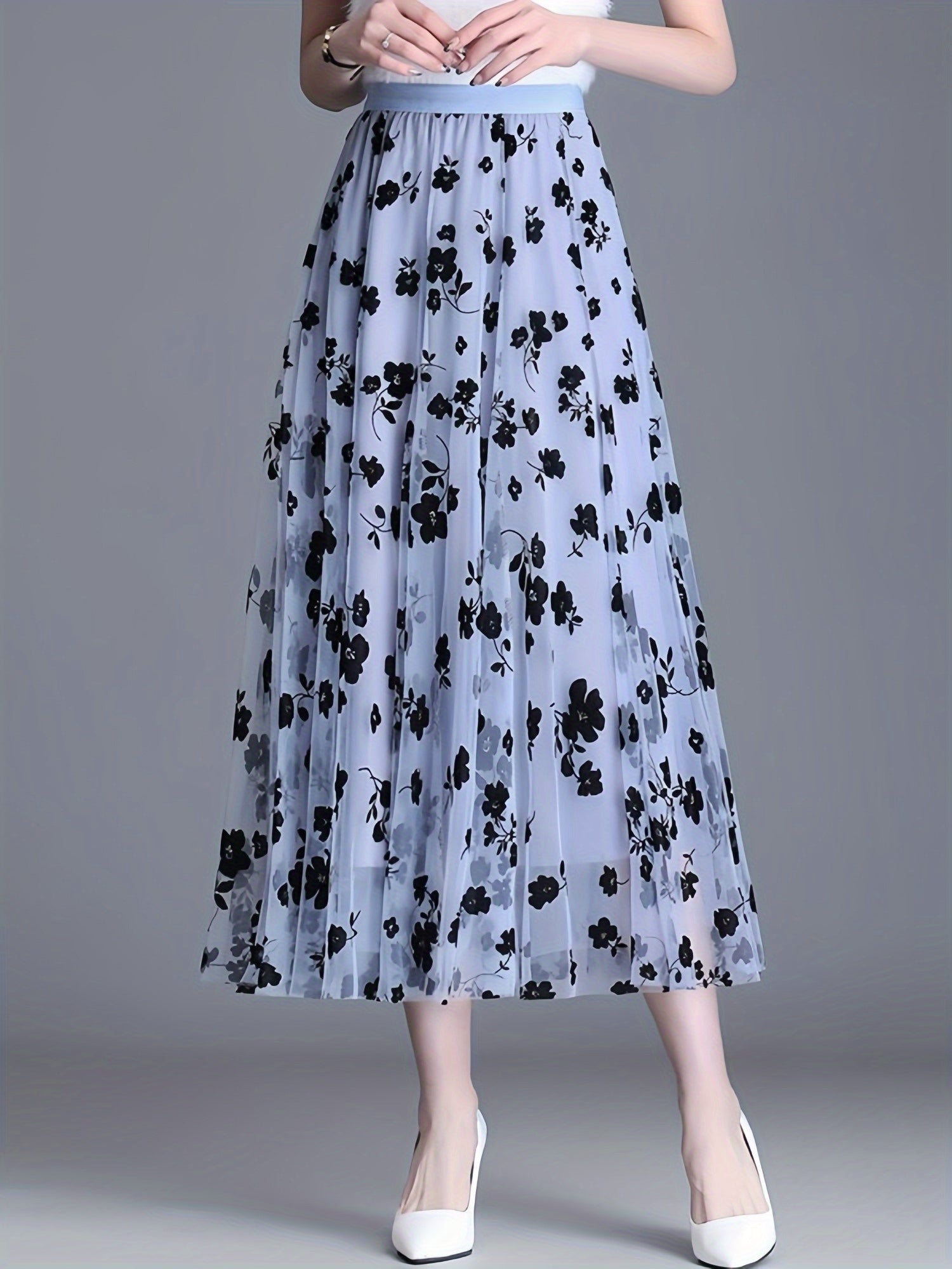 Boutique Floral Skirt for Easy Styling with Floral Print