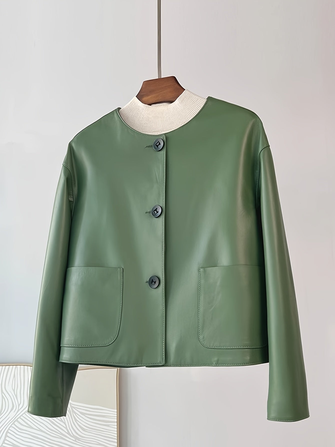 Modern Faux Leather Jacket for Fresh Wardrobe Looks with Faux Leather Finish