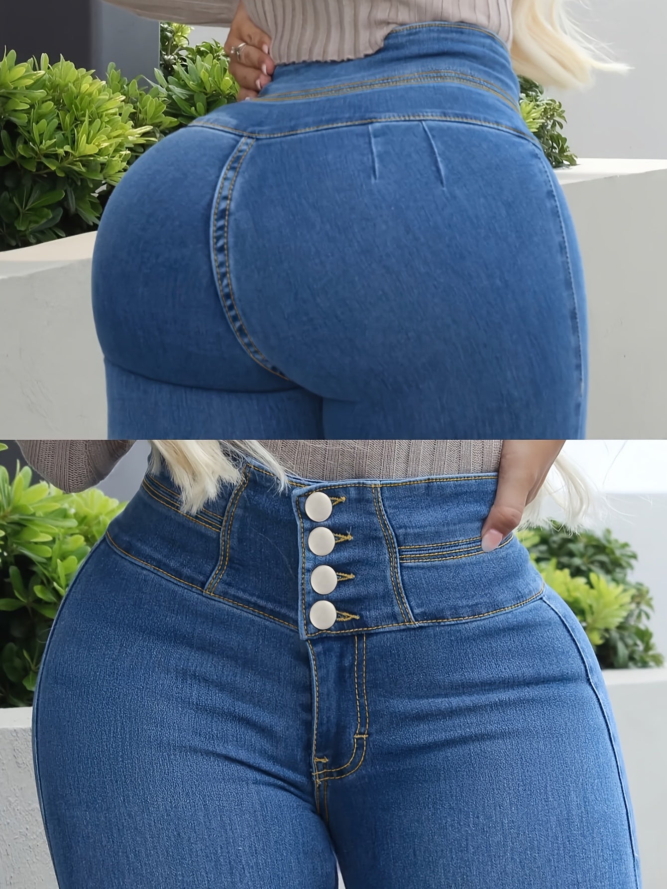 Boutique High-Waist Jeans for Easy Styling with High Waist