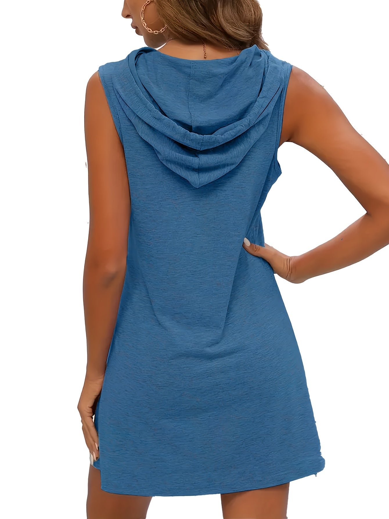 Printed Dress with a Refined Everyday Fit with Hooded Design