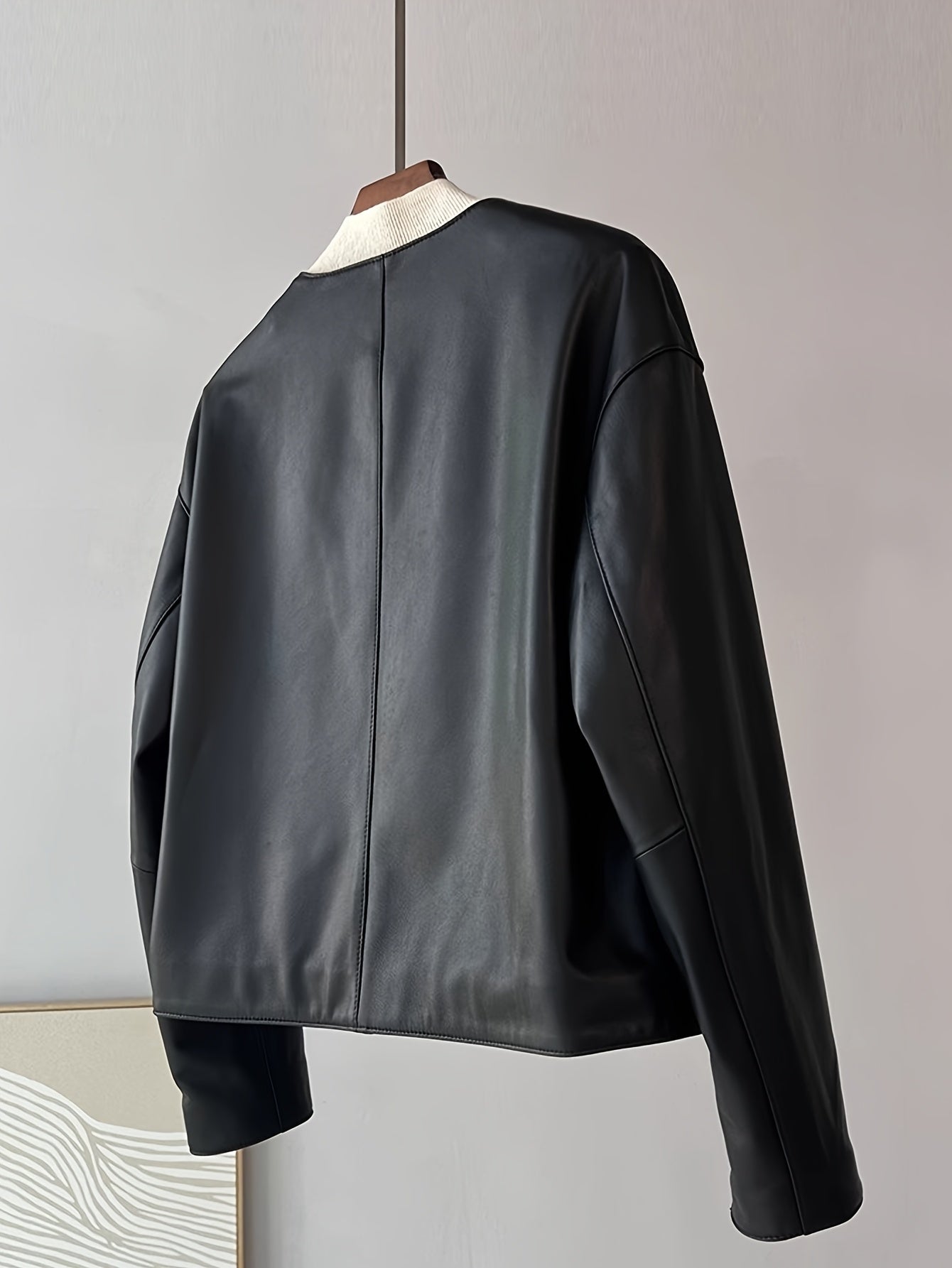 Modern Faux Leather Jacket for Fresh Wardrobe Looks with Faux Leather Finish