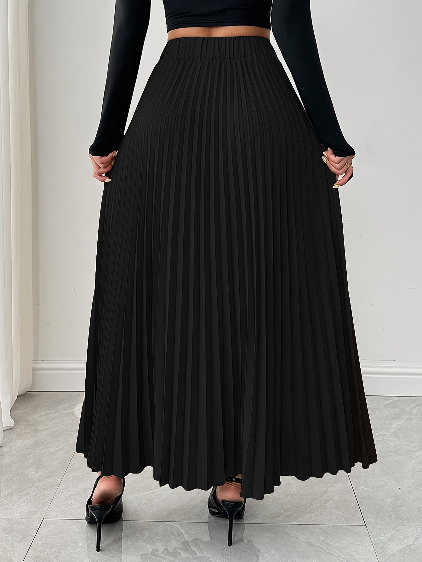 Boutique Pleated Skirt for Easy Styling with Waist Belt