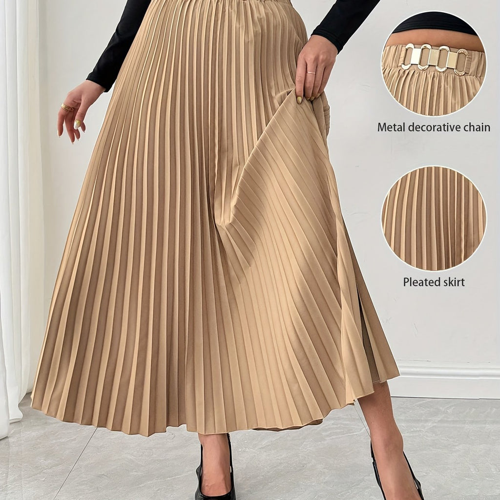 Boutique Pleated Skirt for Easy Styling with Waist Belt