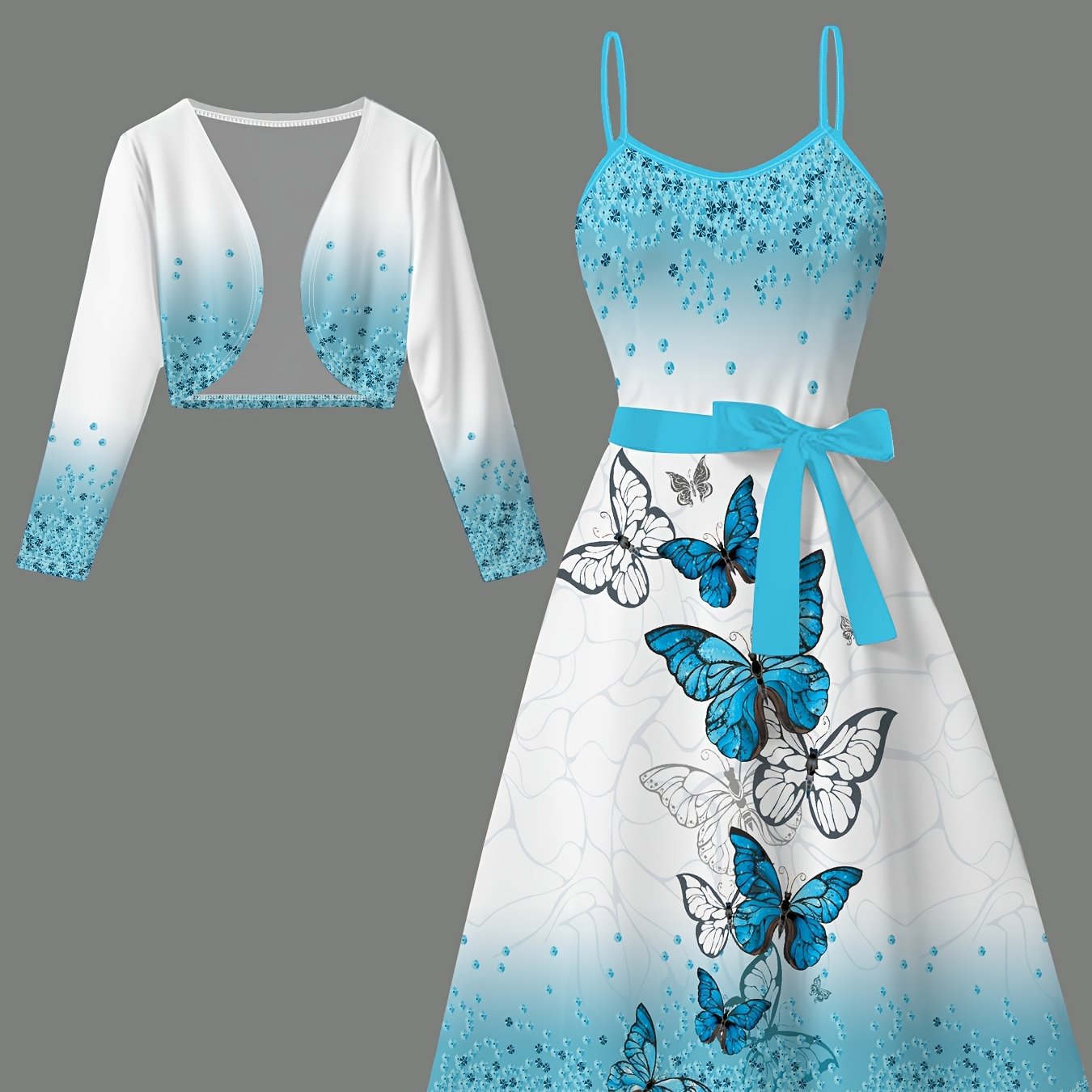 Boutique Printed Dress for Easy Styling with Long Sleeves