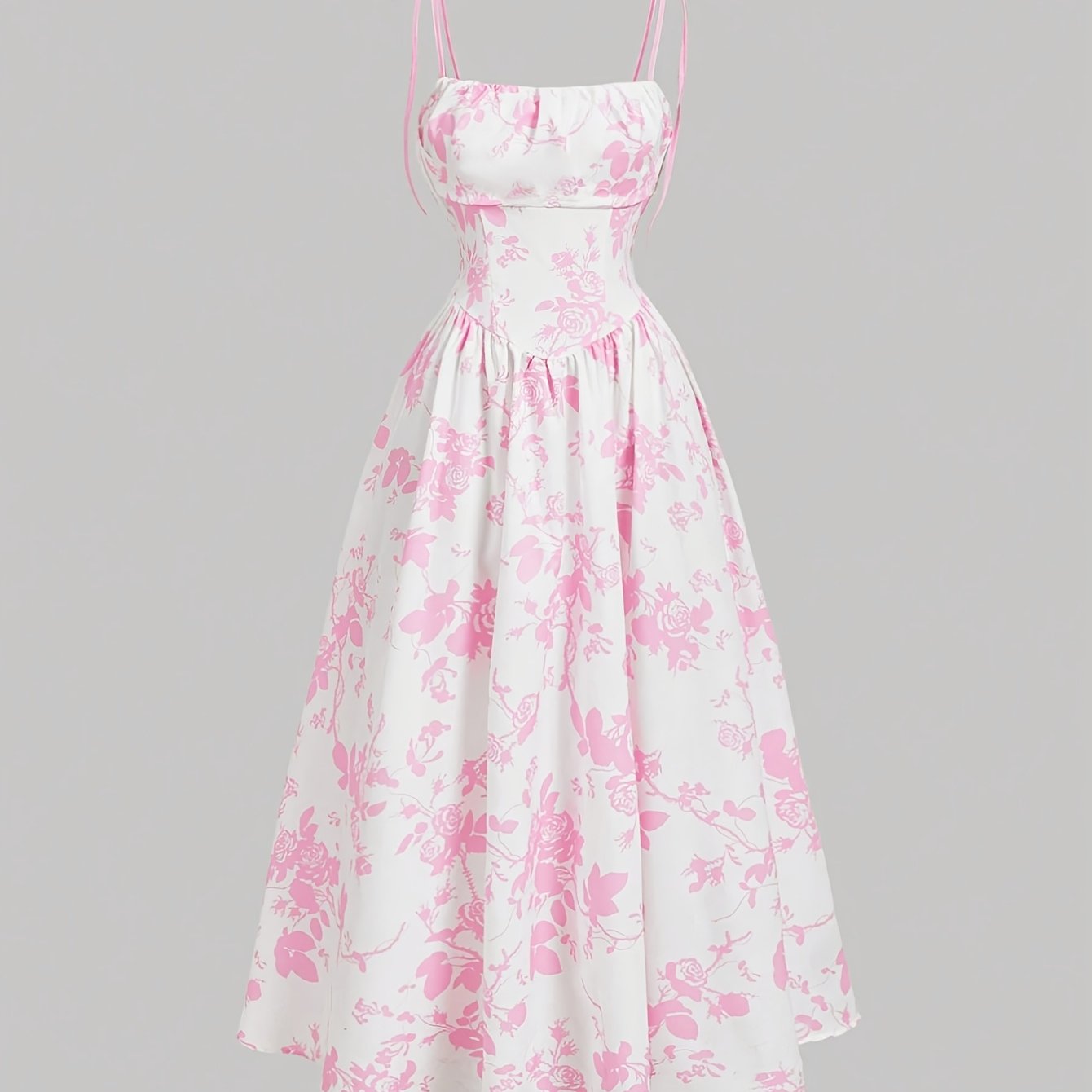 Floral Midi Dress with a Refined Everyday Fit with Floral Print