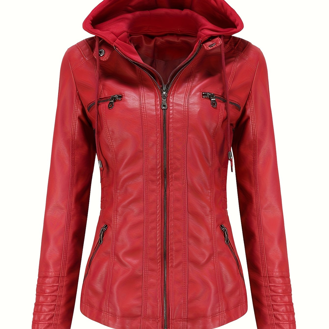 Boutique Faux Leather Jacket for Easy Styling with Faux Leather Finish