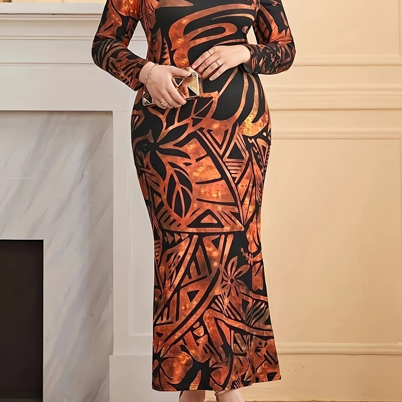 Boutique Floral Midi Dress for Easy Styling with Floral Print
