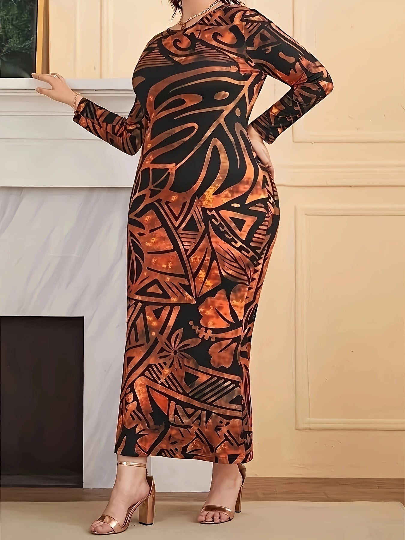 Boutique Floral Midi Dress for Easy Styling with Floral Print
