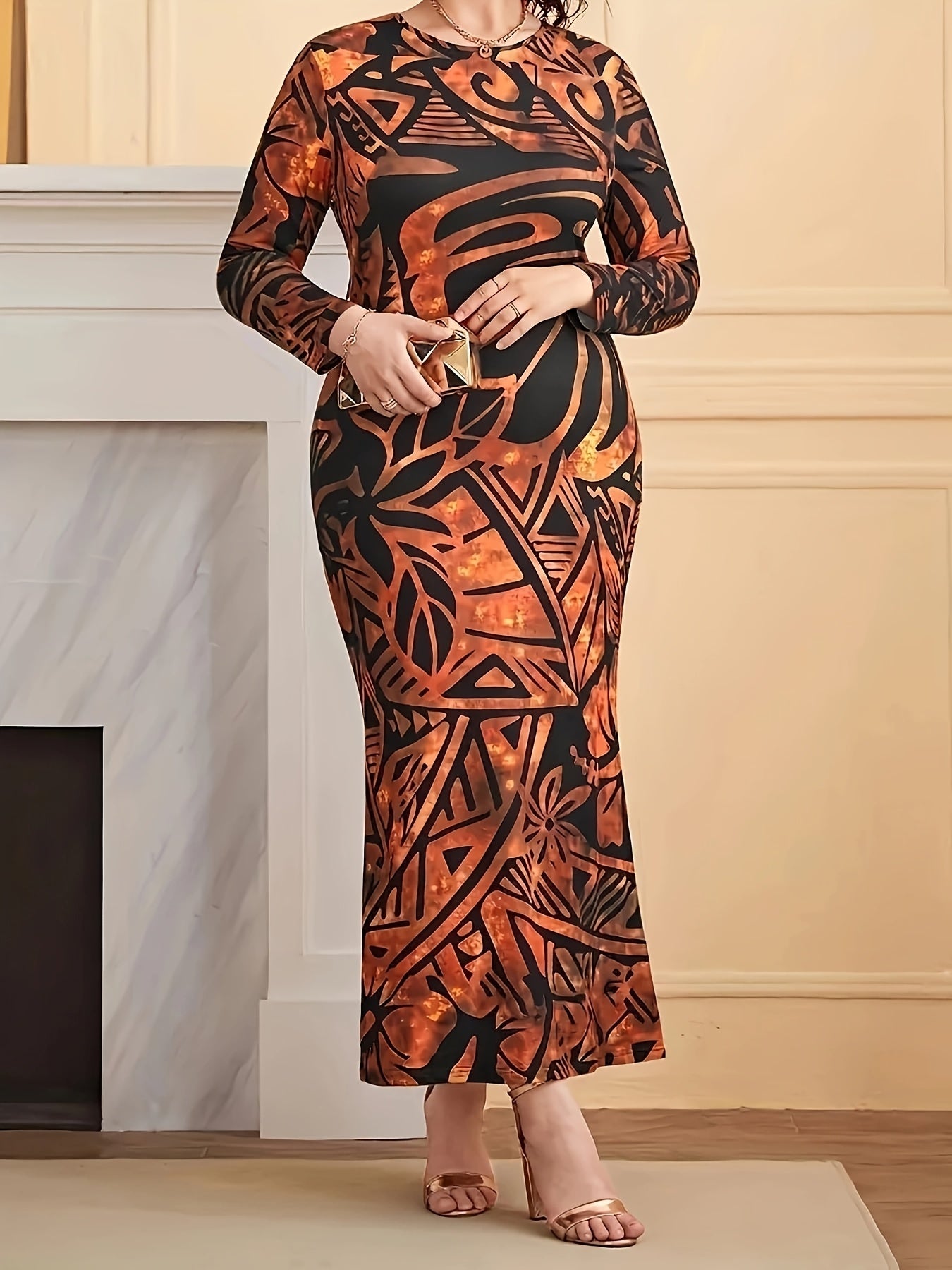Boutique Floral Midi Dress for Easy Styling with Floral Print