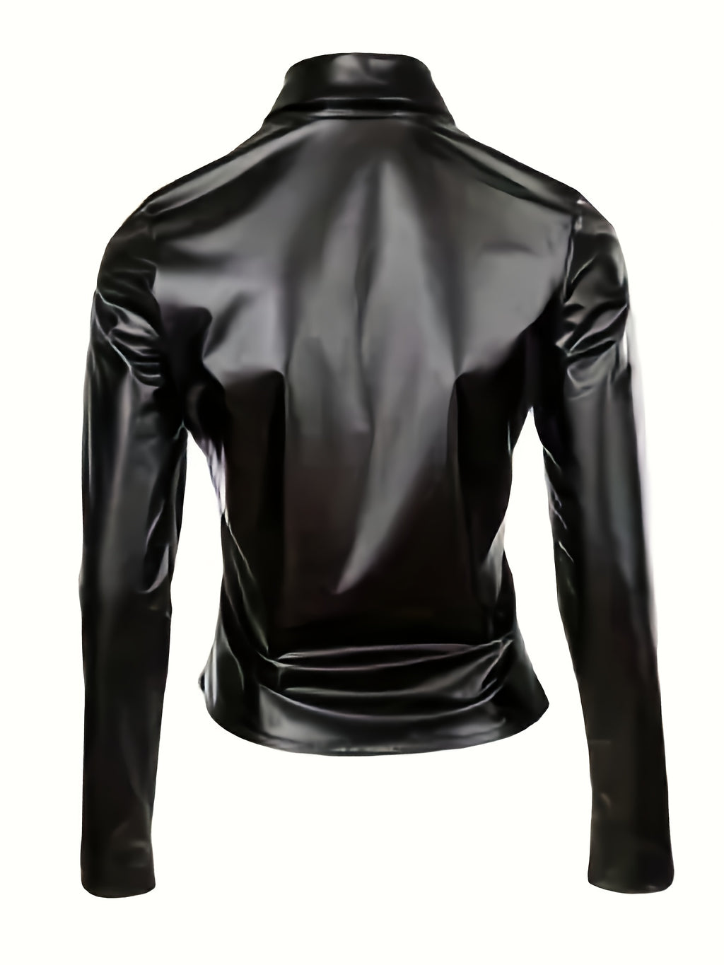Faux Leather Jacket with a Refined Everyday Fit with Faux Leather Finish
